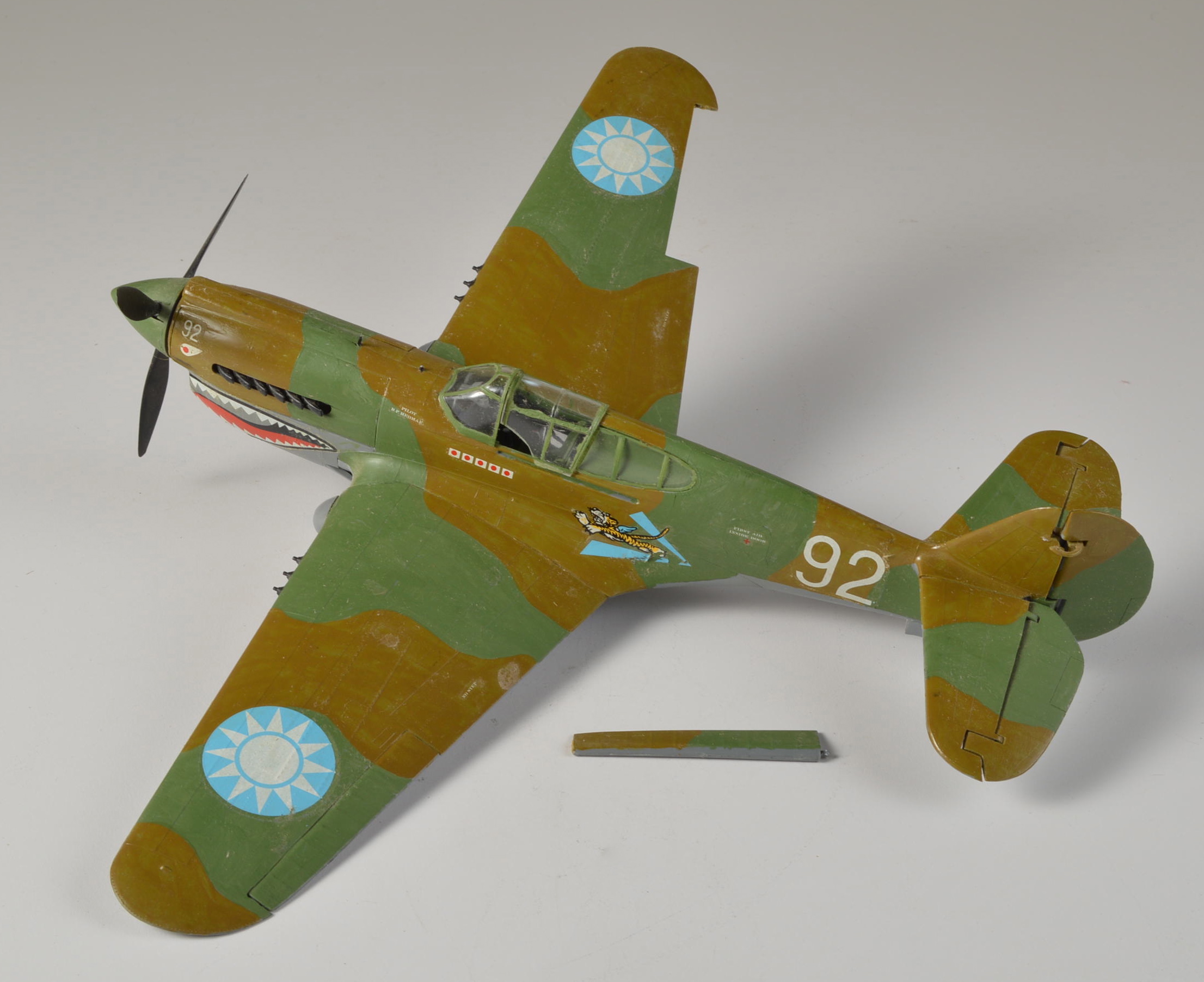 Three Vintage Hand Crafted Airplane Models