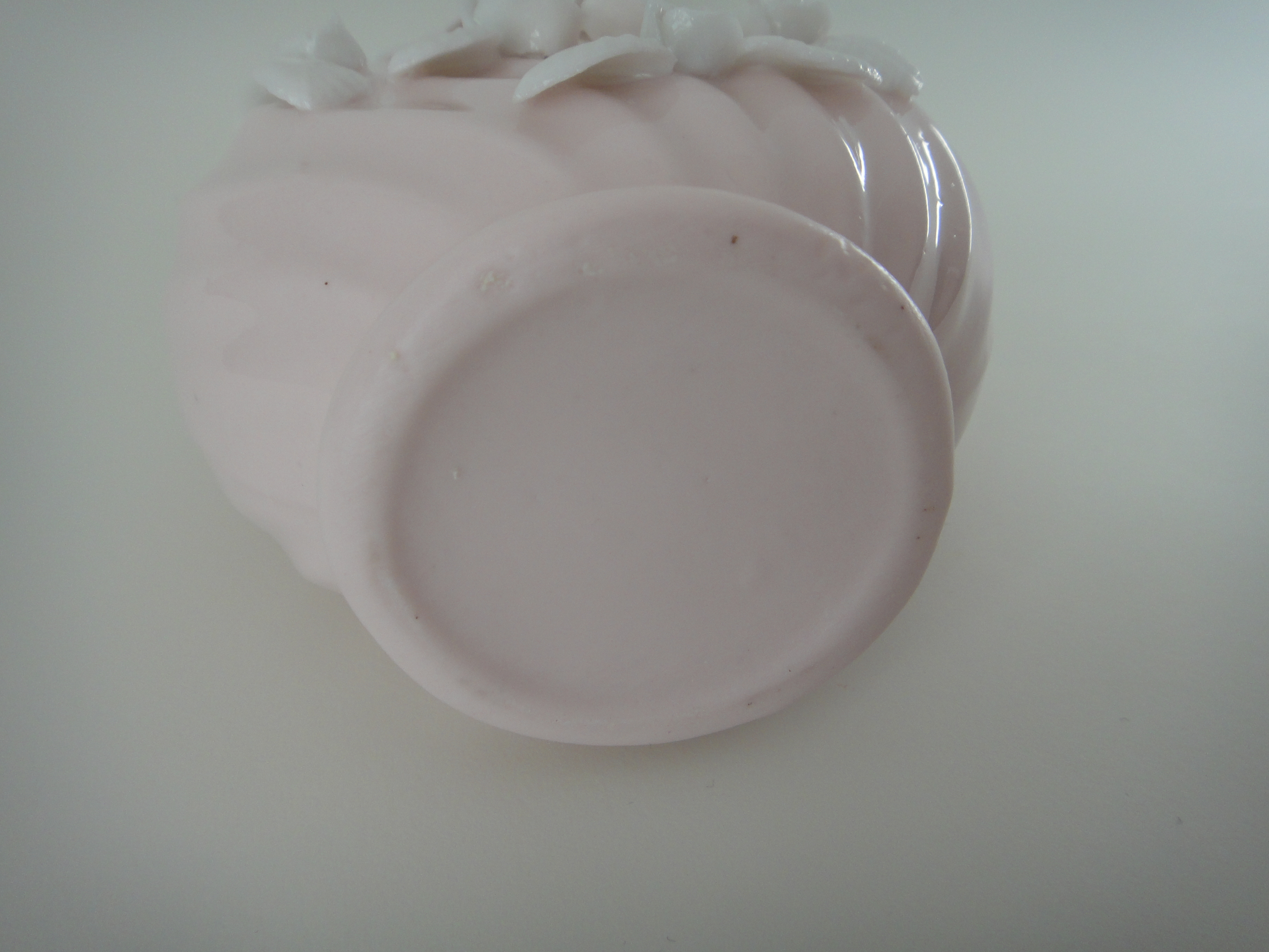 Vintage Pink & White Pitcher Vase