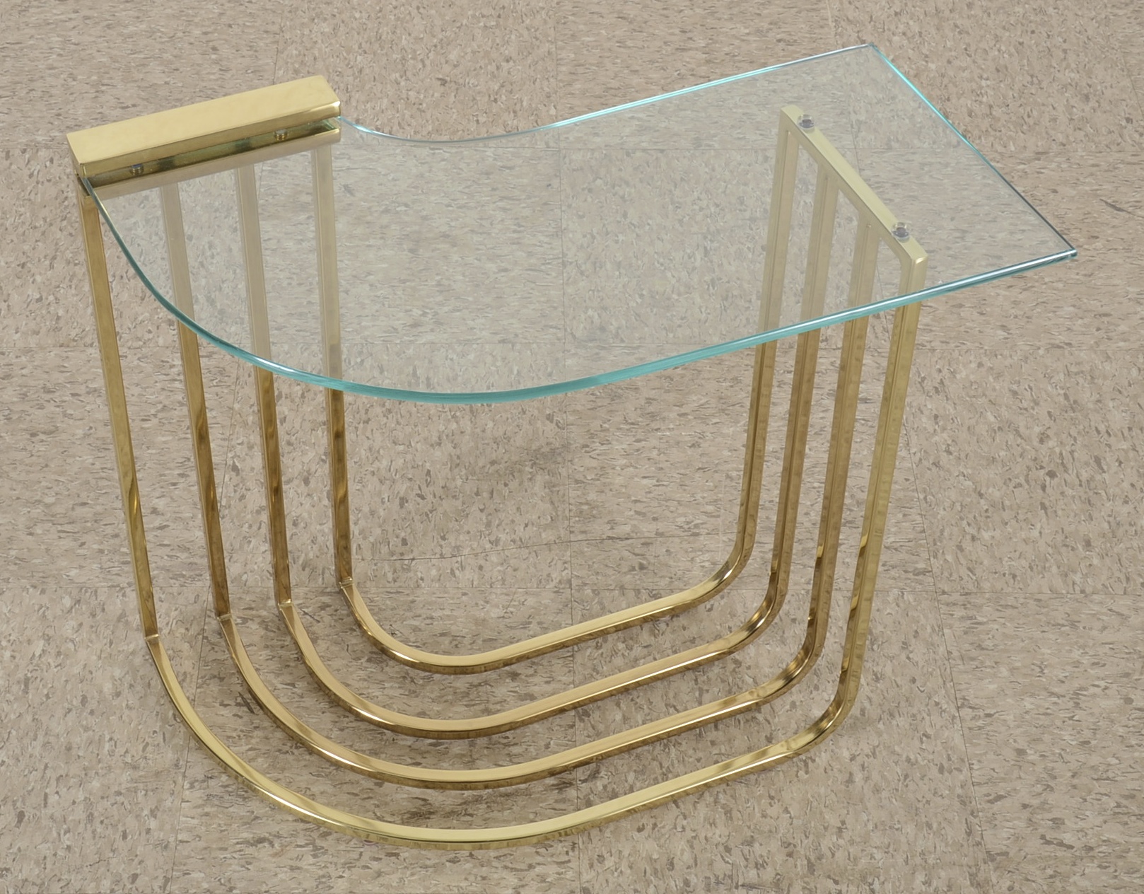 Brass and Glass Occasional Table