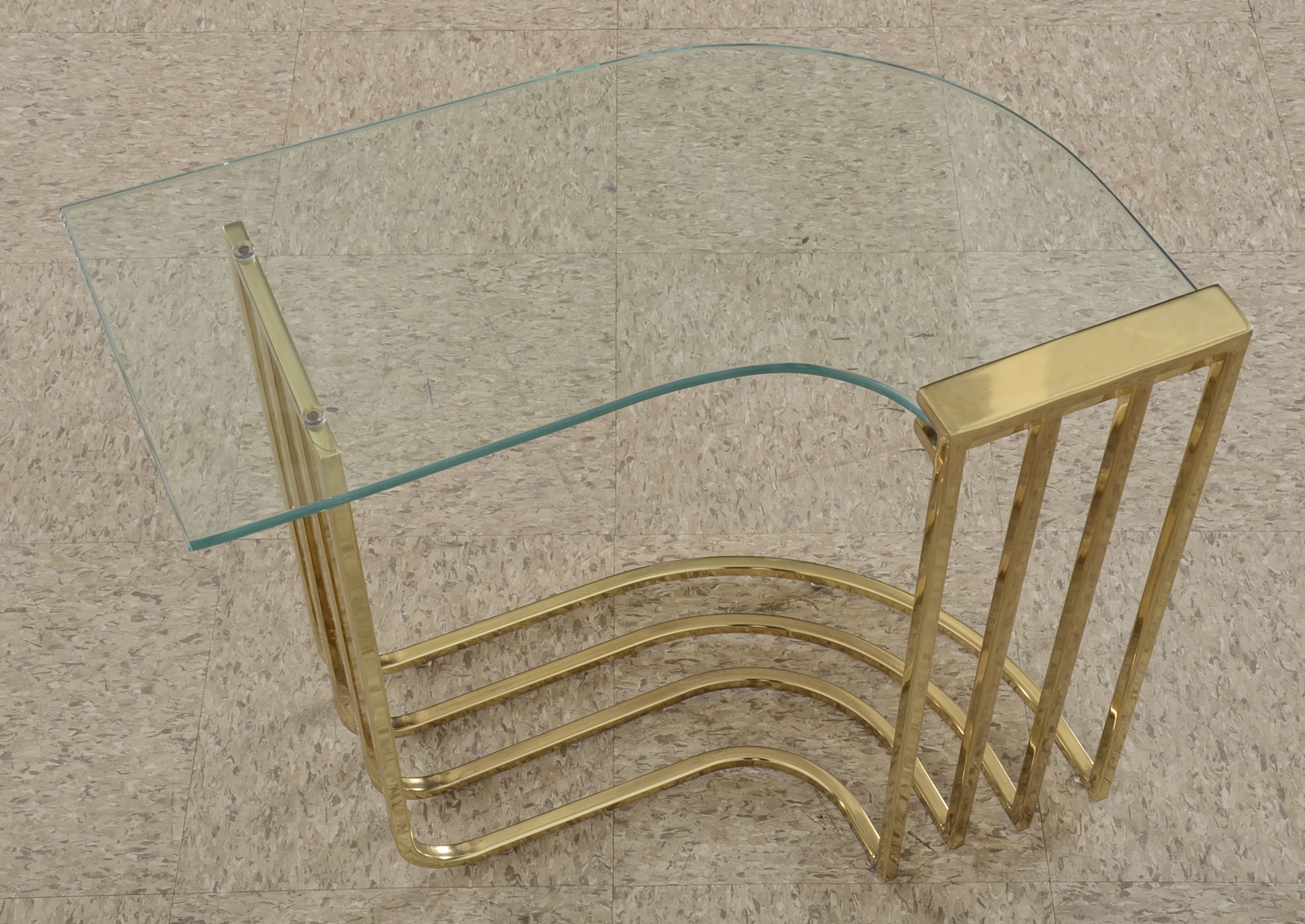 Brass and Glass Occasional Table