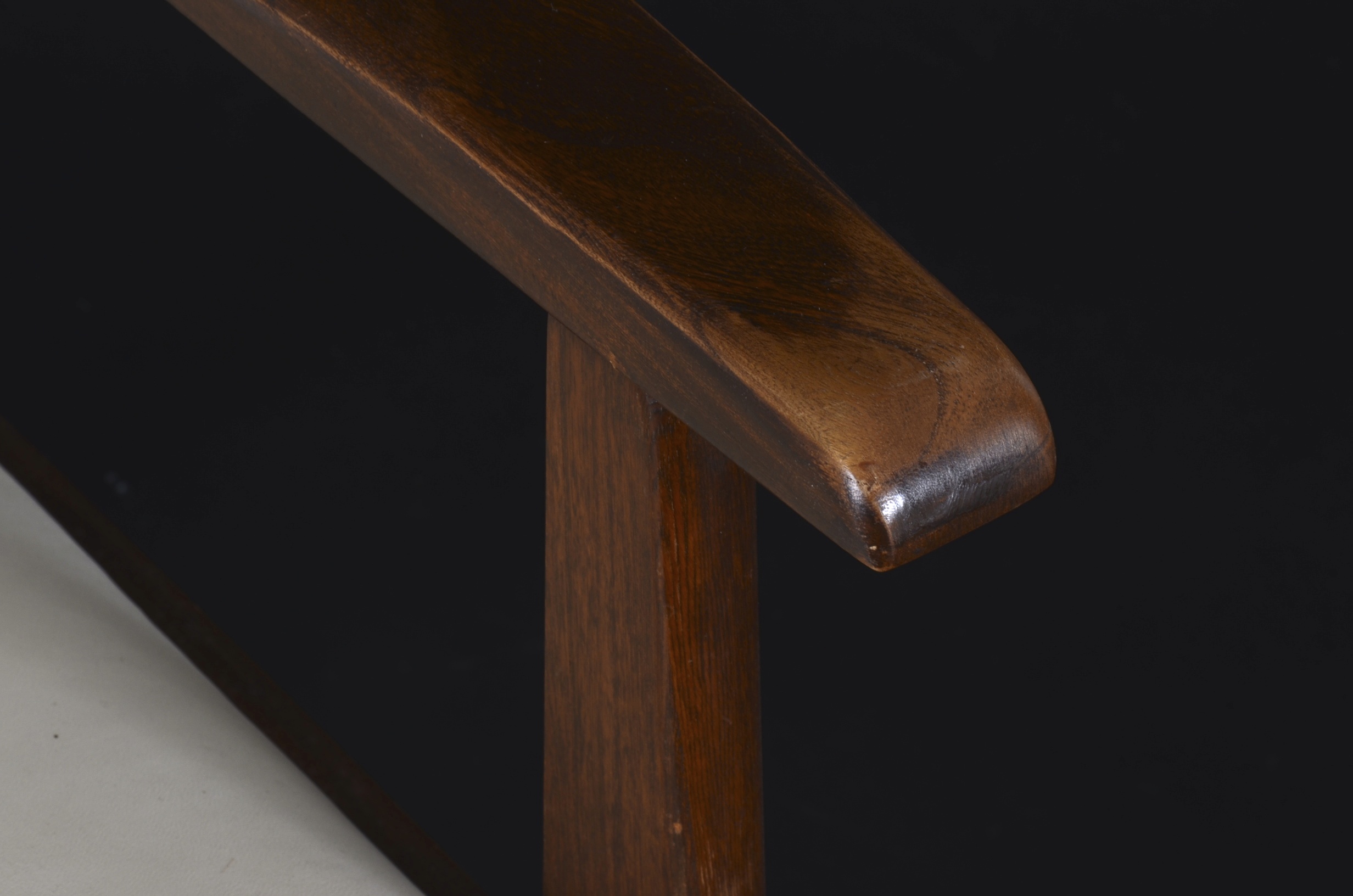 Mid Century Modern White Naugahyde Arm Chair