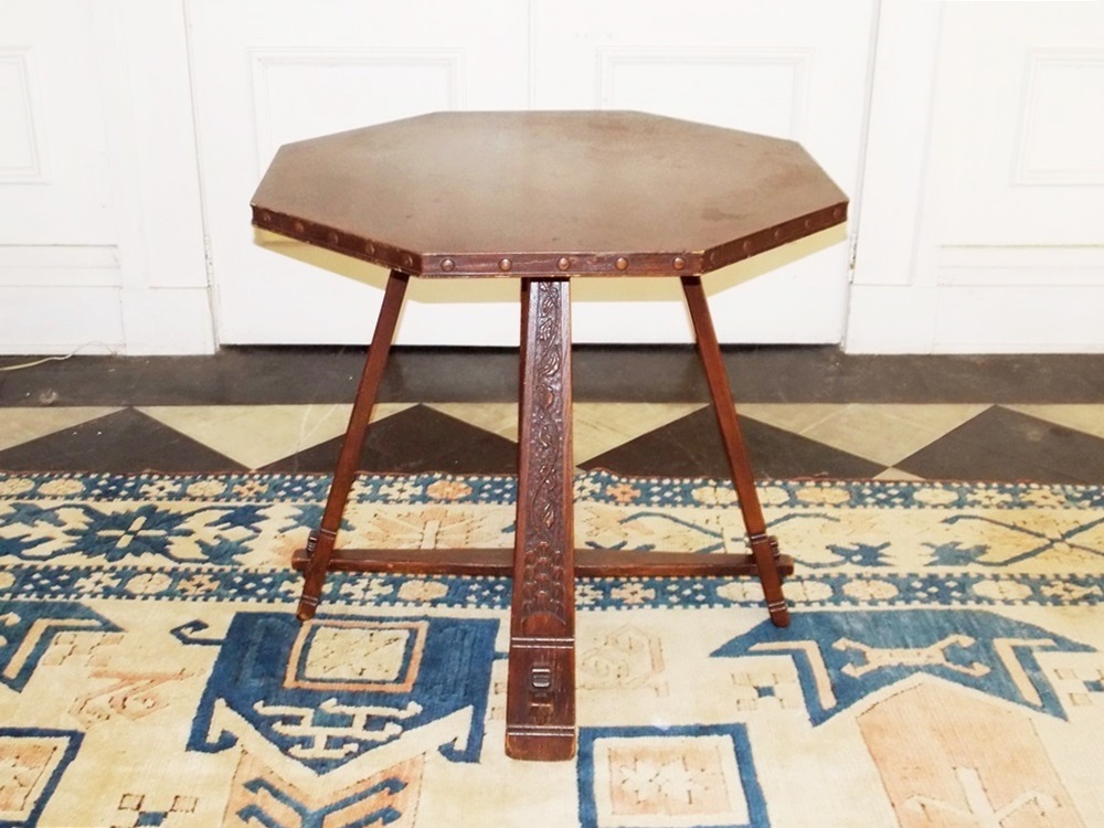 A Vintage Romweber Eight Sided Tall Table