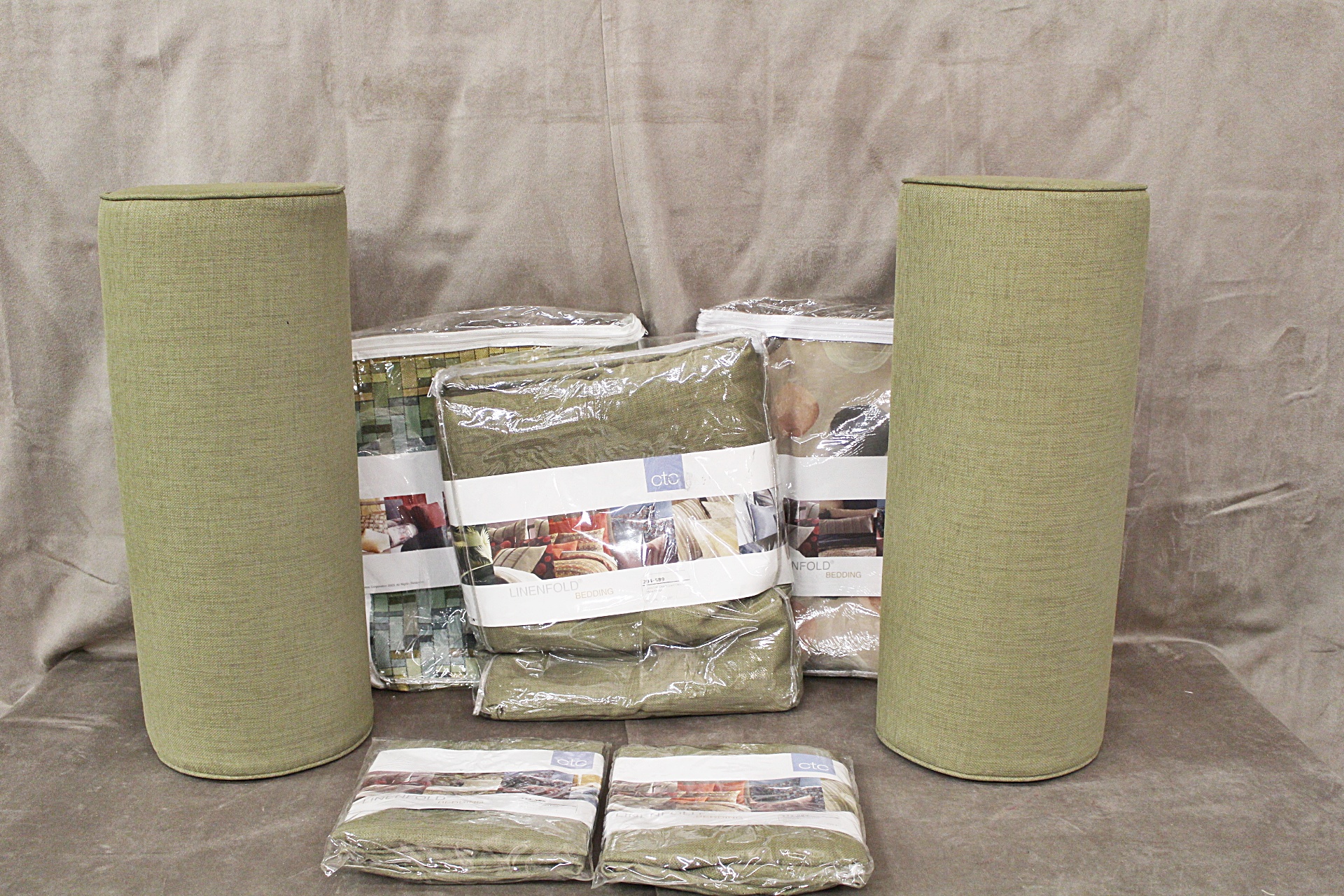 CTC Bedding Ensemble "Mesa Cactus" & "Element Wind" & "Vogue Olive" Ovsz King