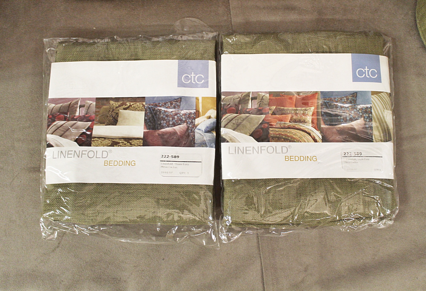 CTC Bedding Ensemble "Mesa Cactus" & "Element Wind" & "Vogue Olive" Ovsz King