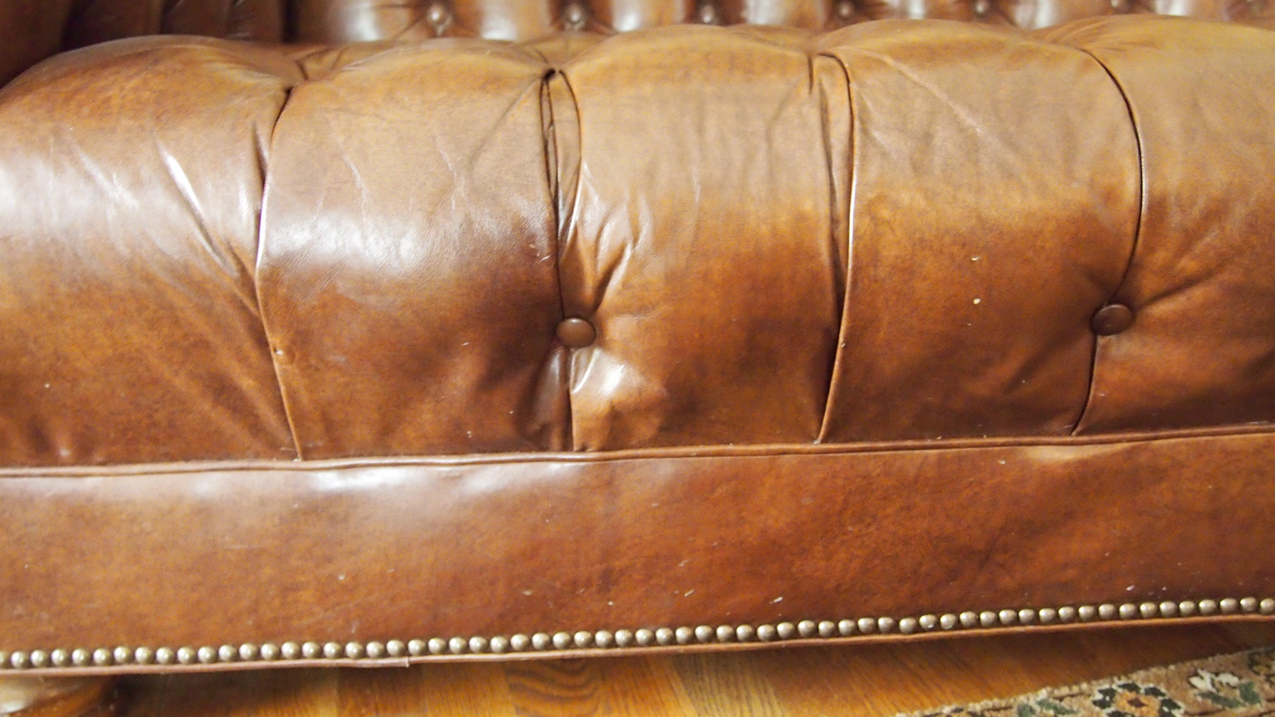 Tufted Leather Chesterfield Sofa