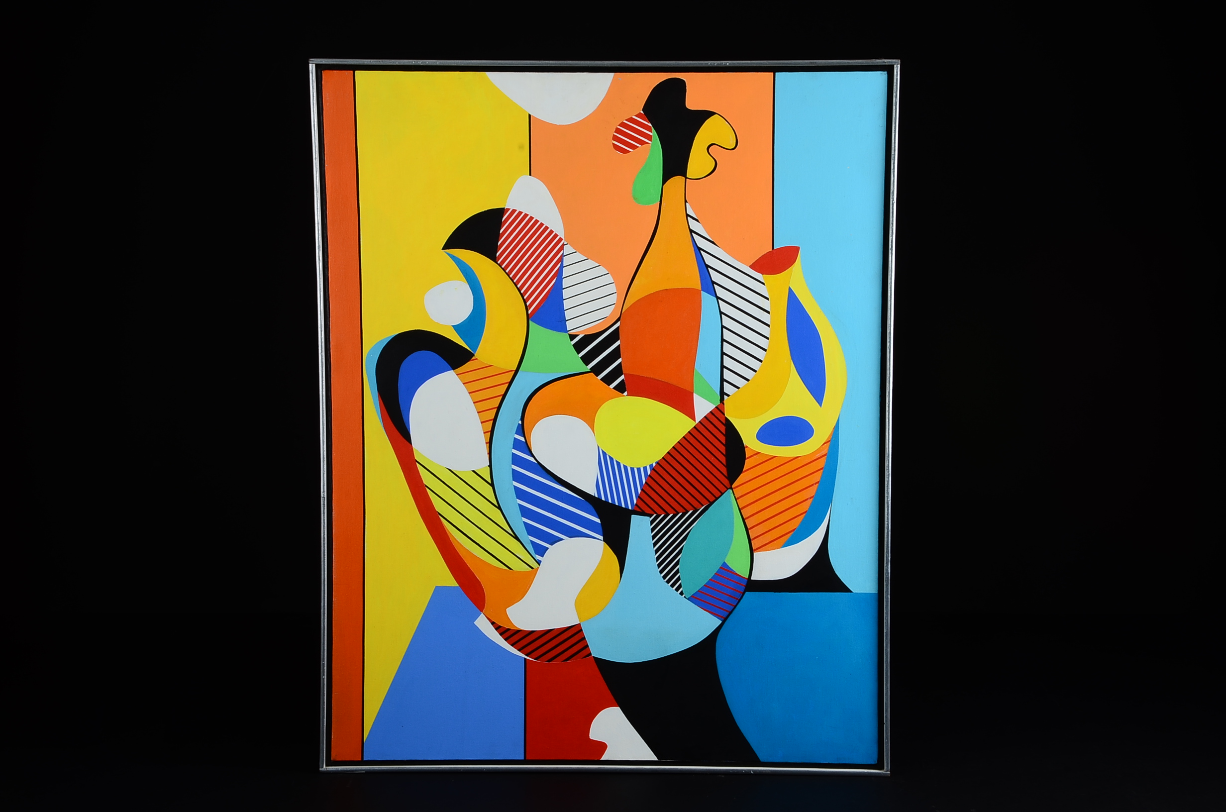 Original James Yoko Acrylic on Canvas Painting