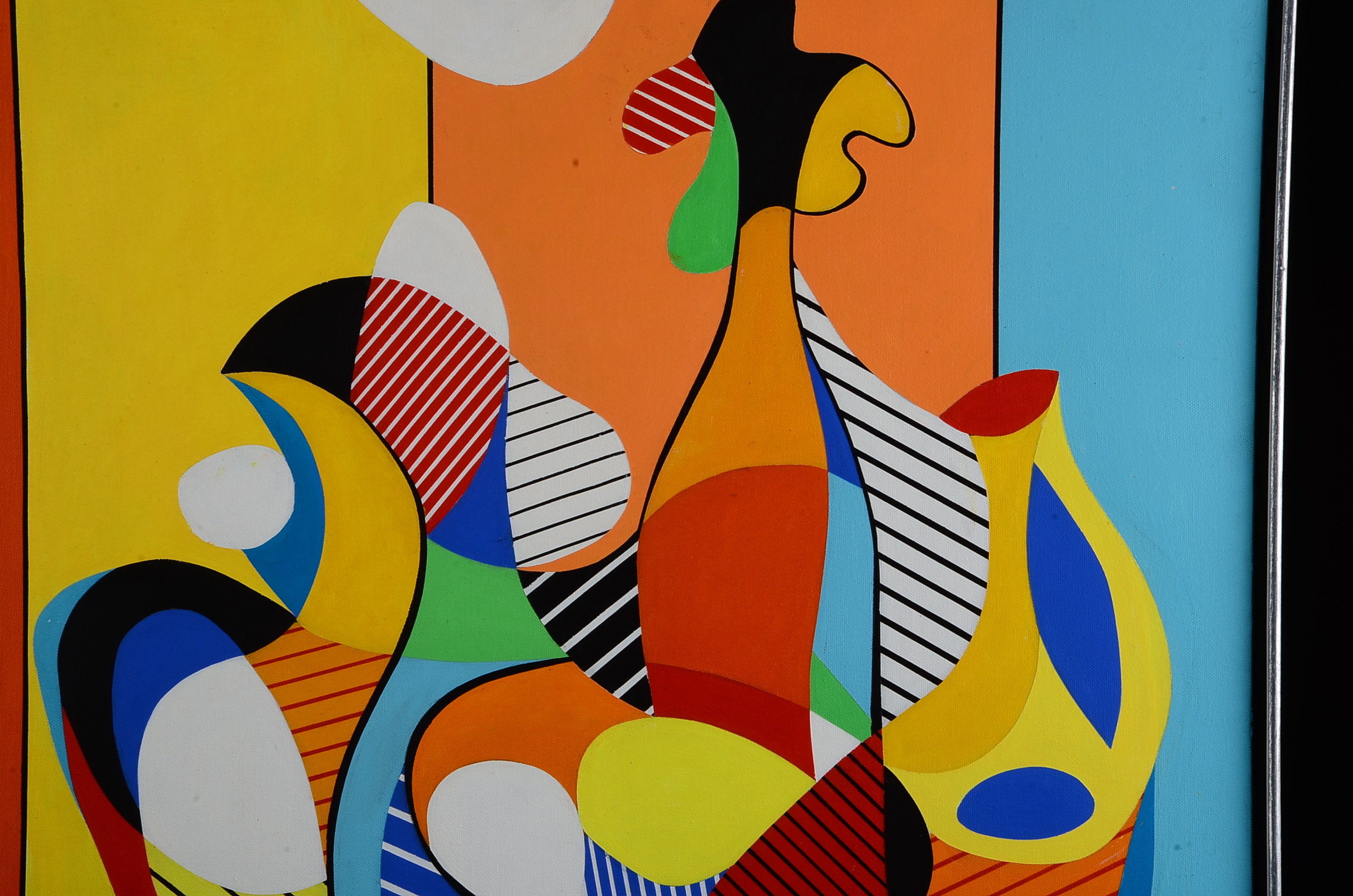 Original James Yoko Acrylic on Canvas Painting