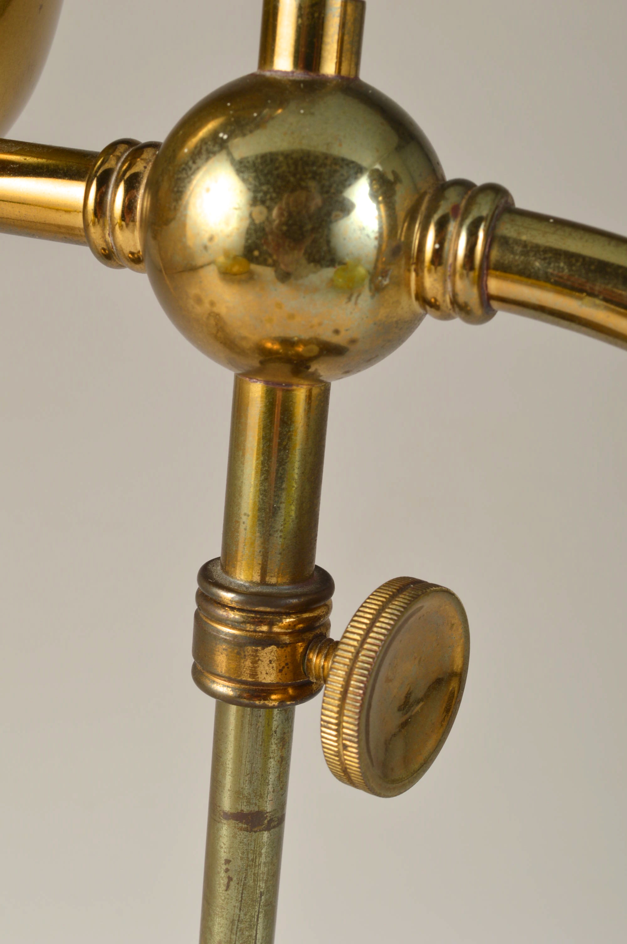 A Vintage Brass Oil Student Lamp Converted to Electric