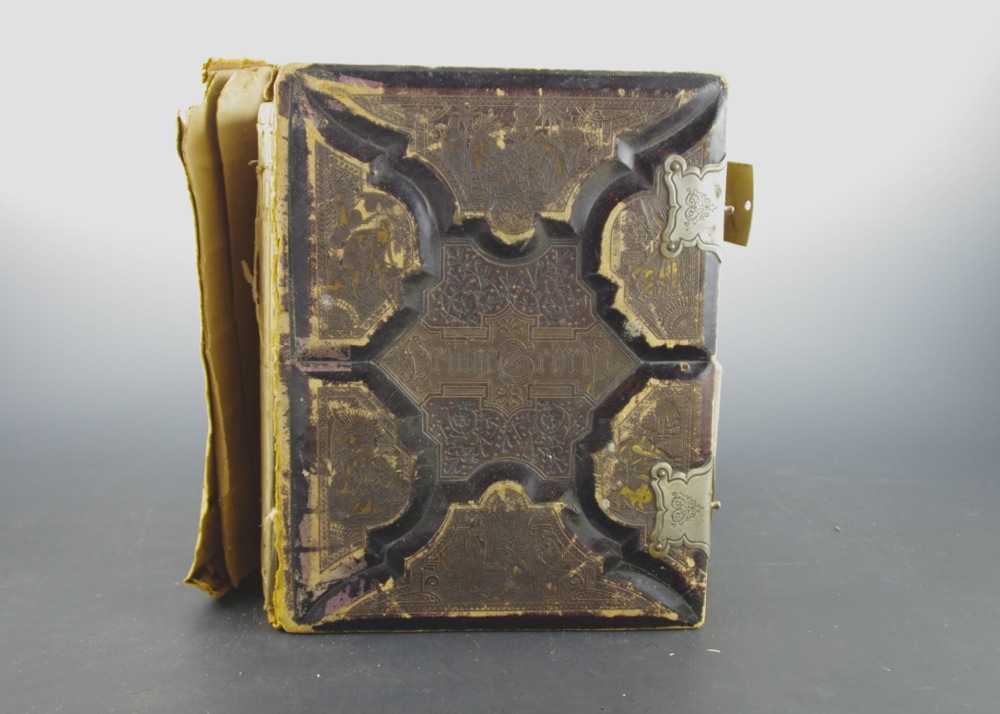 Antique German Bible with Many Illustrations Published in Cincinnati