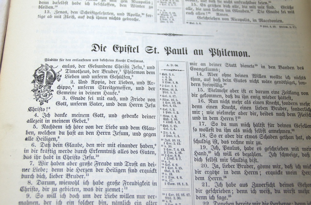 Antique German Bible with Many Illustrations Published in Cincinnati