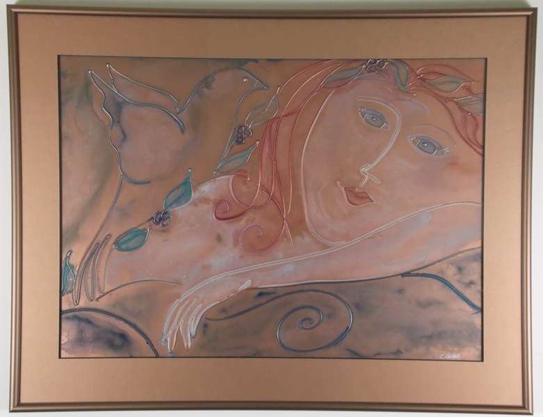 Carolyn Cordell Low Relief Acrylic Painting