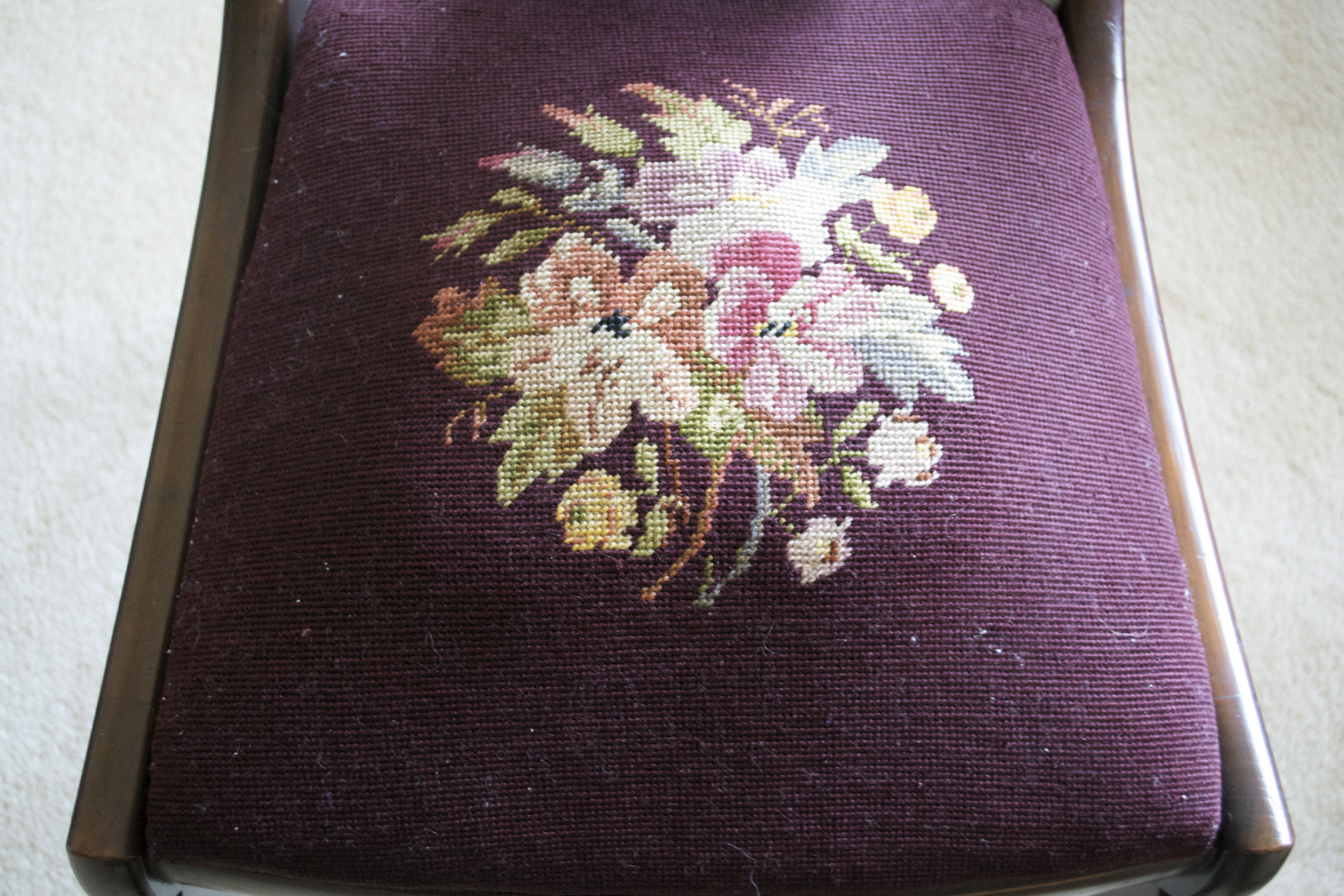 Fiddleback Saber Leg Dining Chairs 