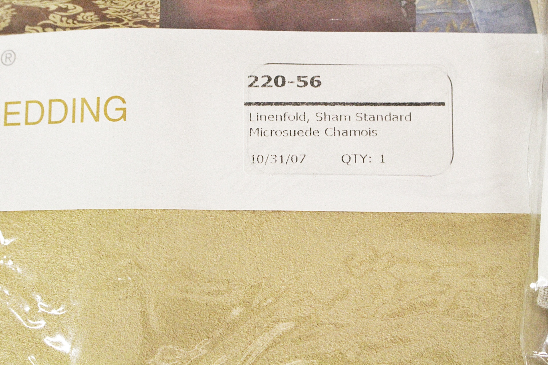 CTC Bedding Ensemble "Micro-Suede Chamois" & "Spakle Smoke" Oversize Queen