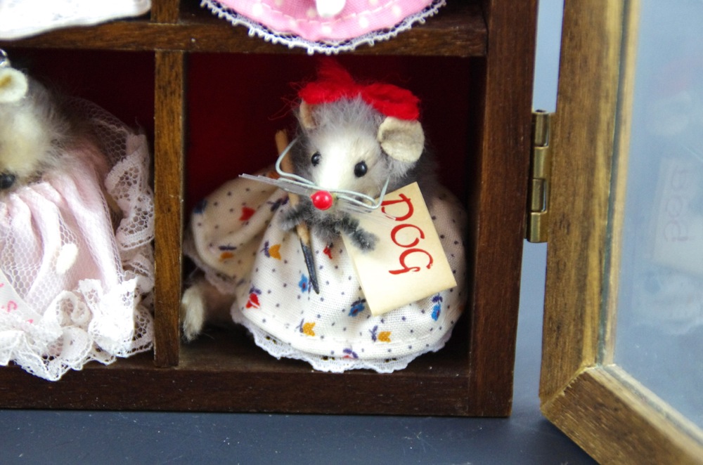'Musical Mice' Music Box, with Collection of Miniature Dressed Mice  