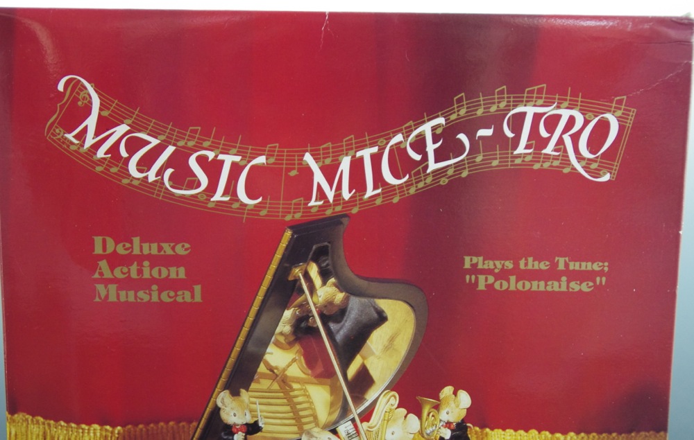 'Musical Mice' Music Box, with Collection of Miniature Dressed Mice  