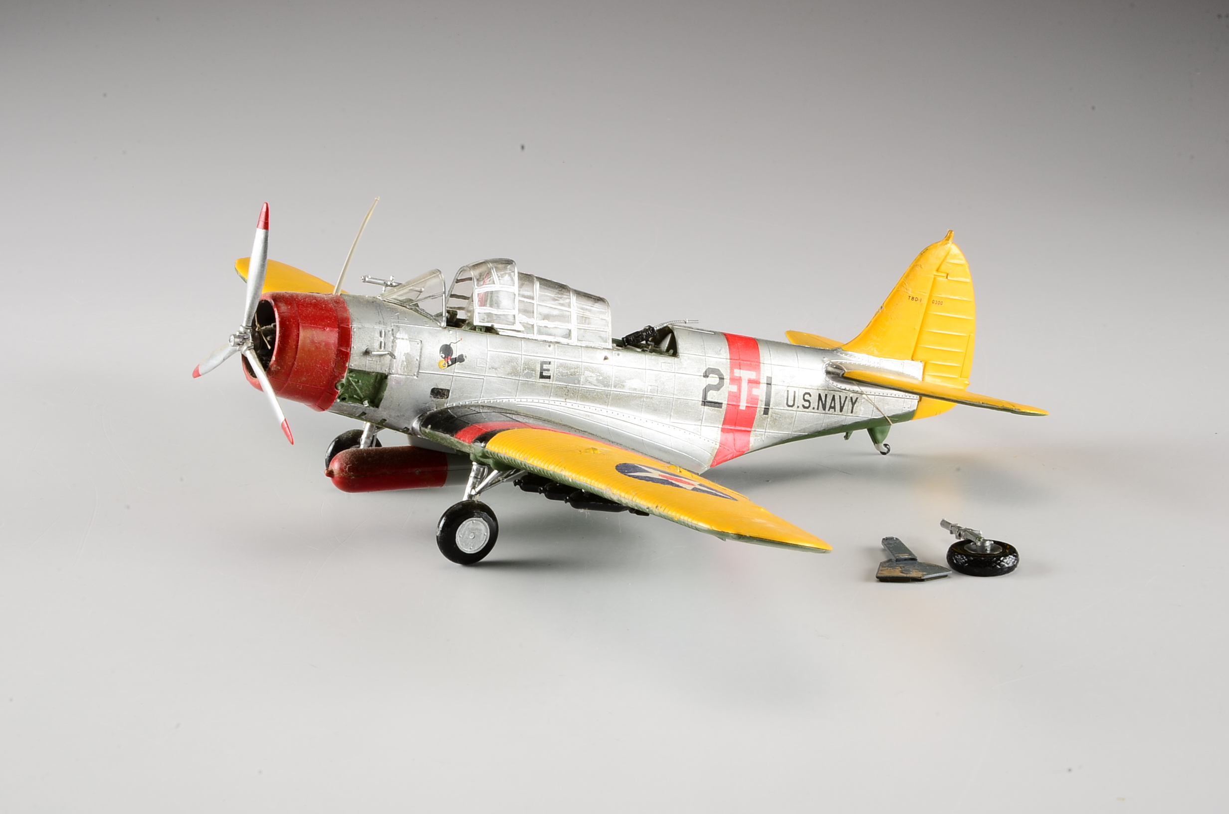 Three Vintage Handcrafted Airplane Models