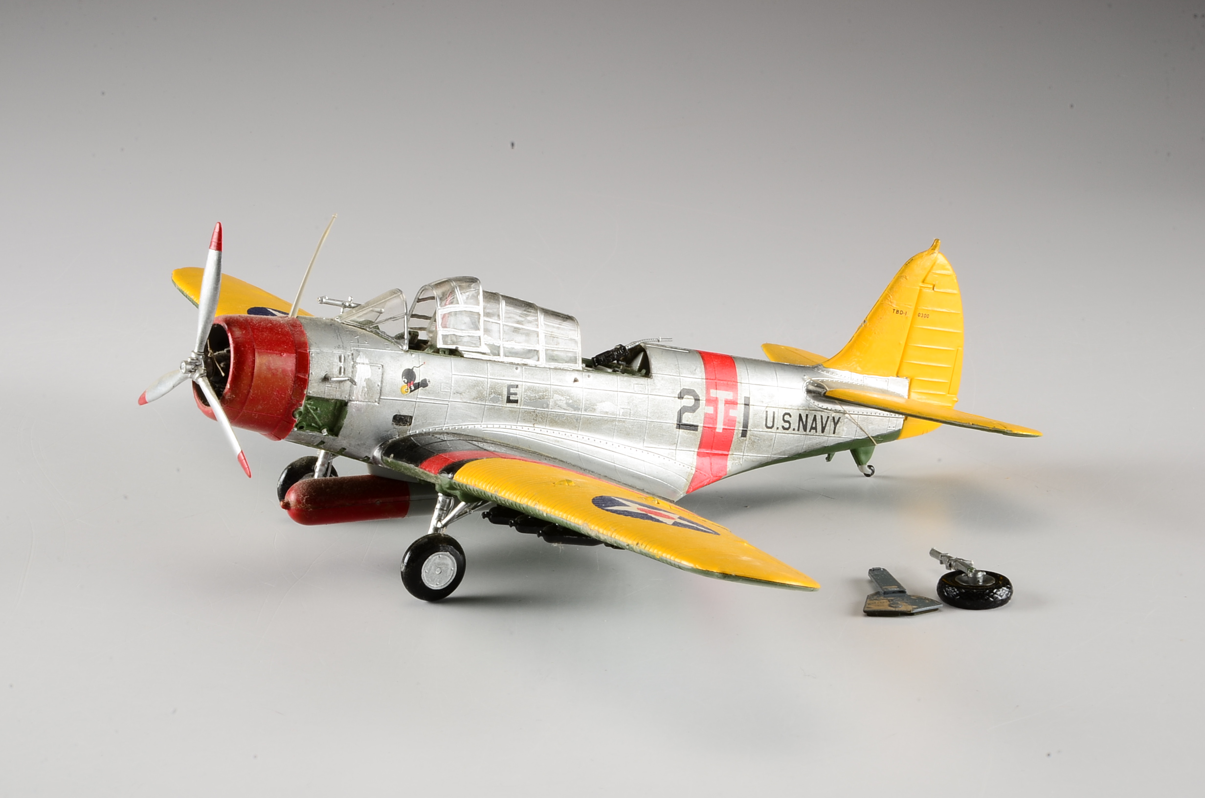 Three Vintage Handcrafted Airplane Models