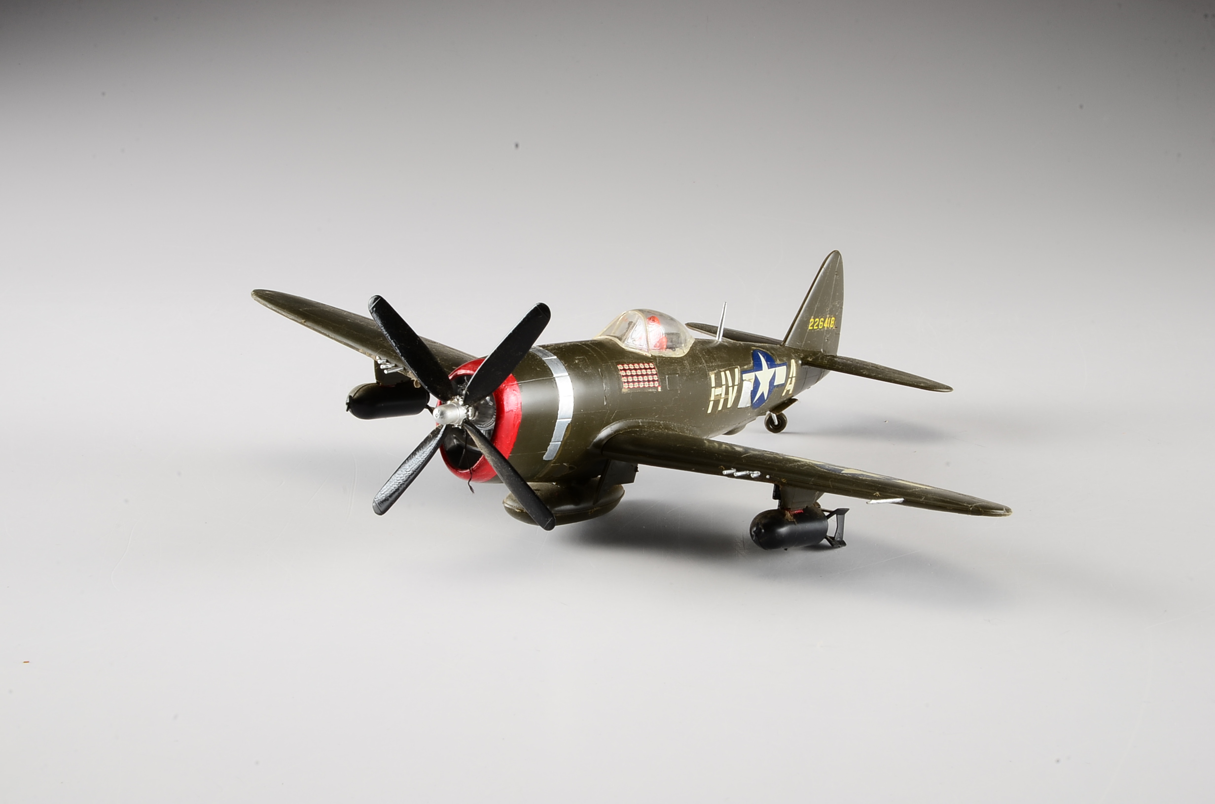 Three Vintage Handcrafted Airplane Models