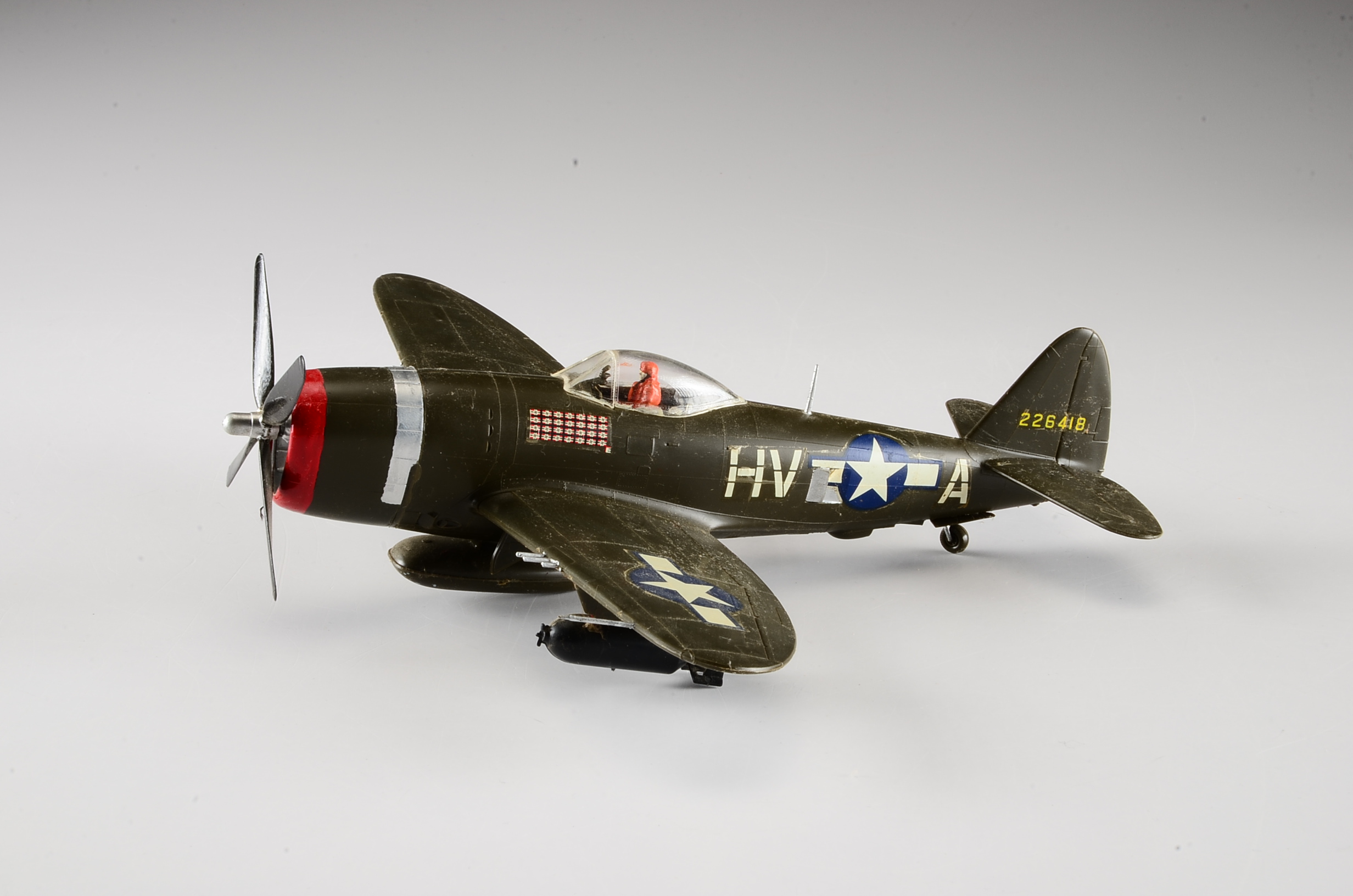 Three Vintage Handcrafted Airplane Models