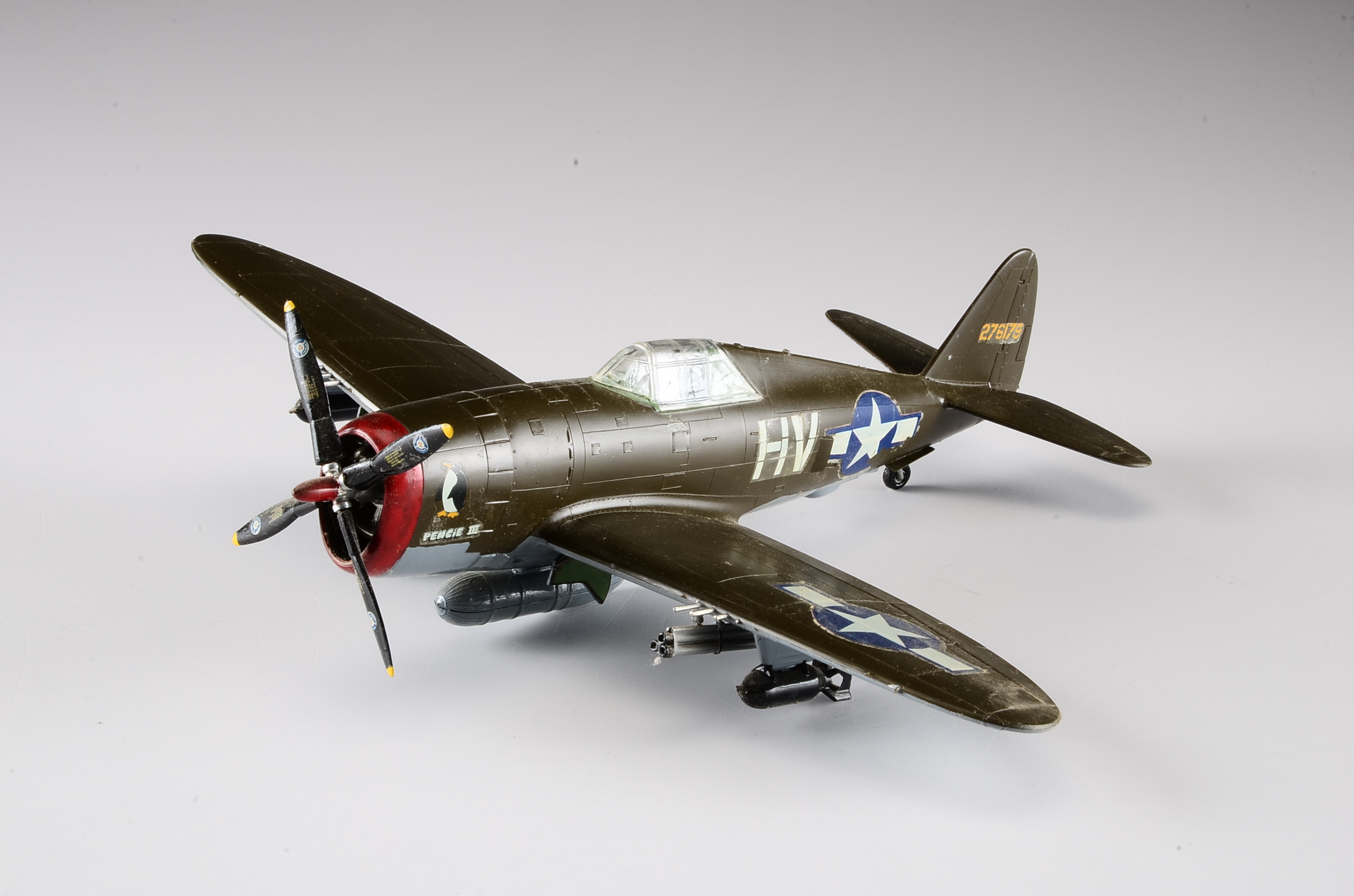 Three Vintage Handcrafted Airplane Models