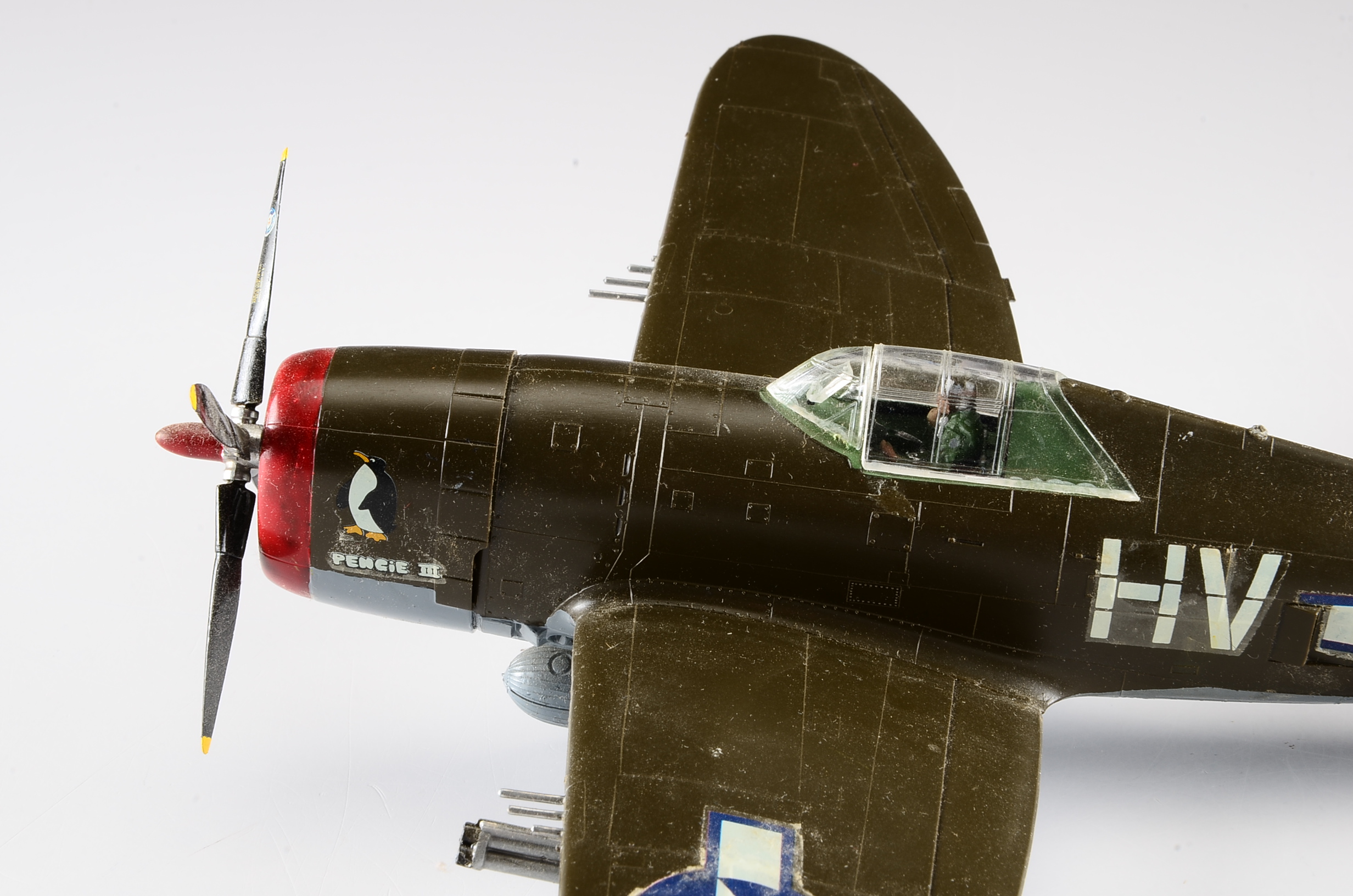 Three Vintage Handcrafted Airplane Models