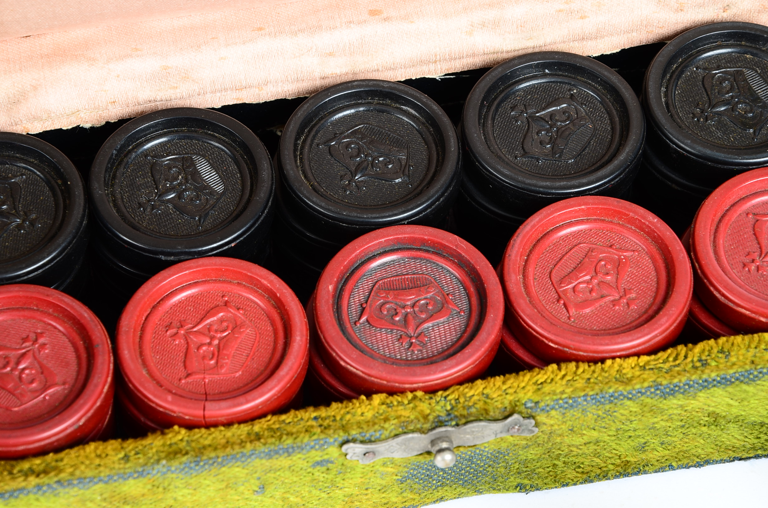 Vintage Checker Game Piece Groupings 