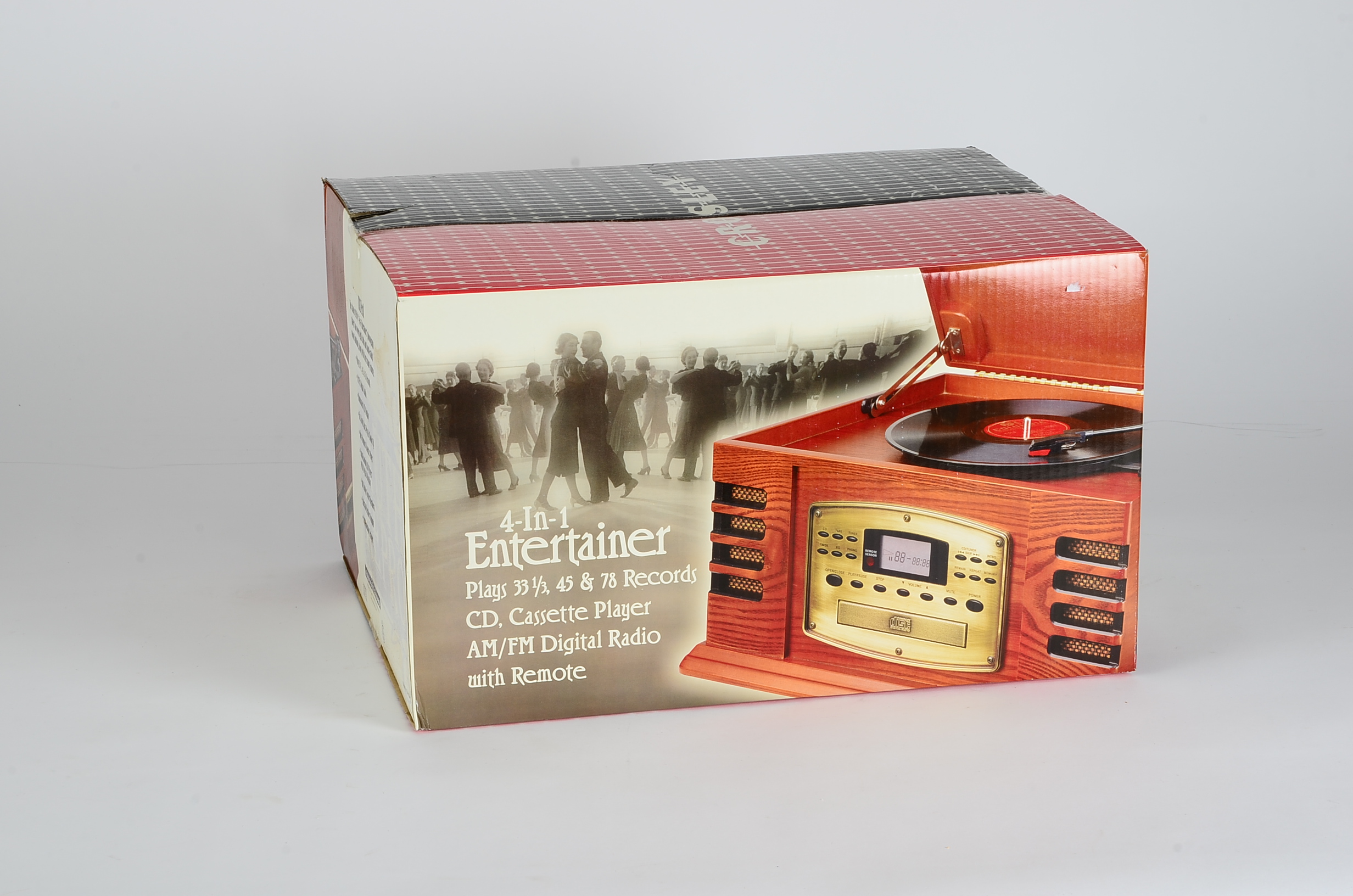 Reproduction Crosley 4 In 1 Entertainer Record Player, Stereo