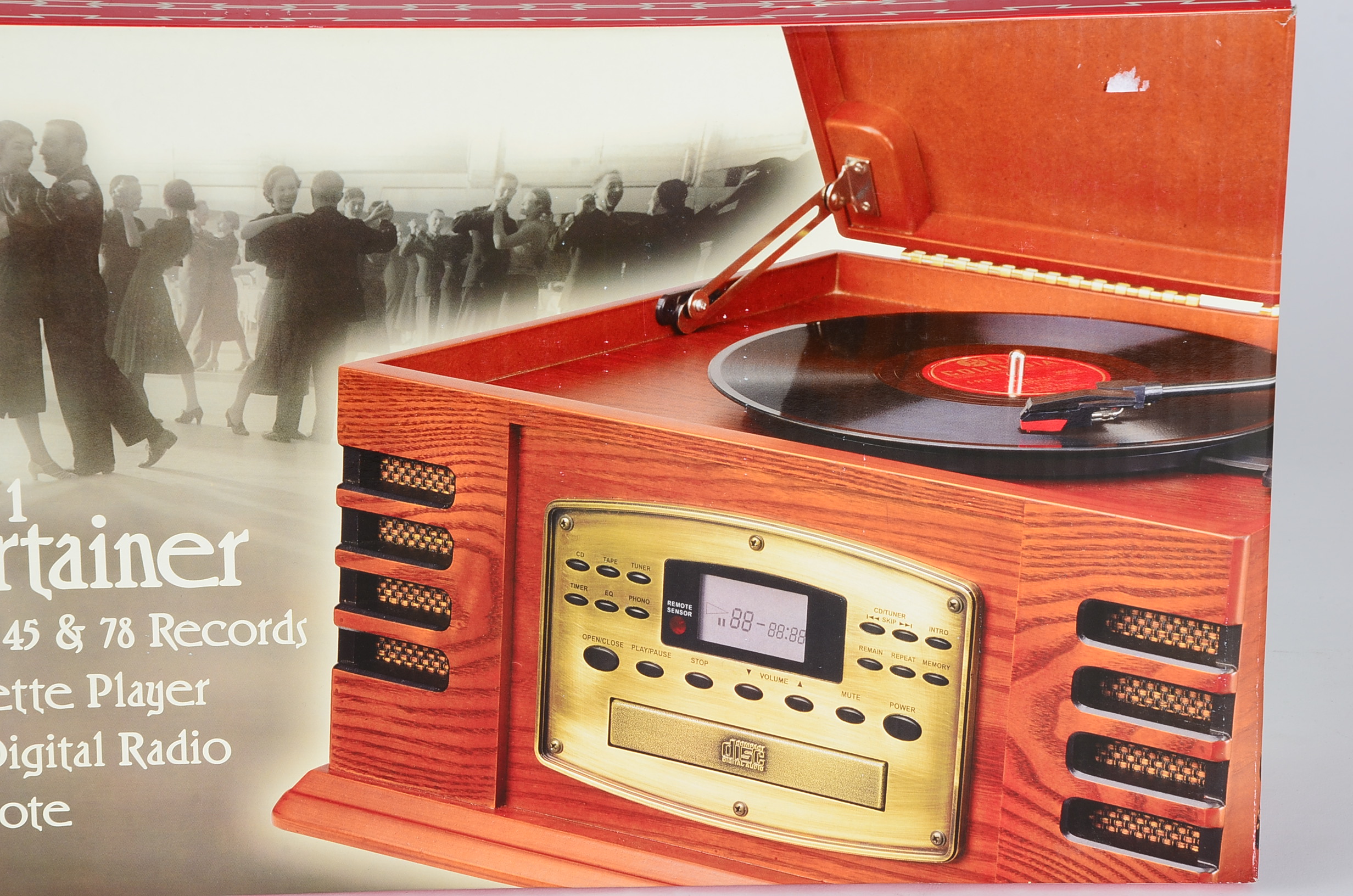 Reproduction Crosley 4 In 1 Entertainer Record Player, Stereo