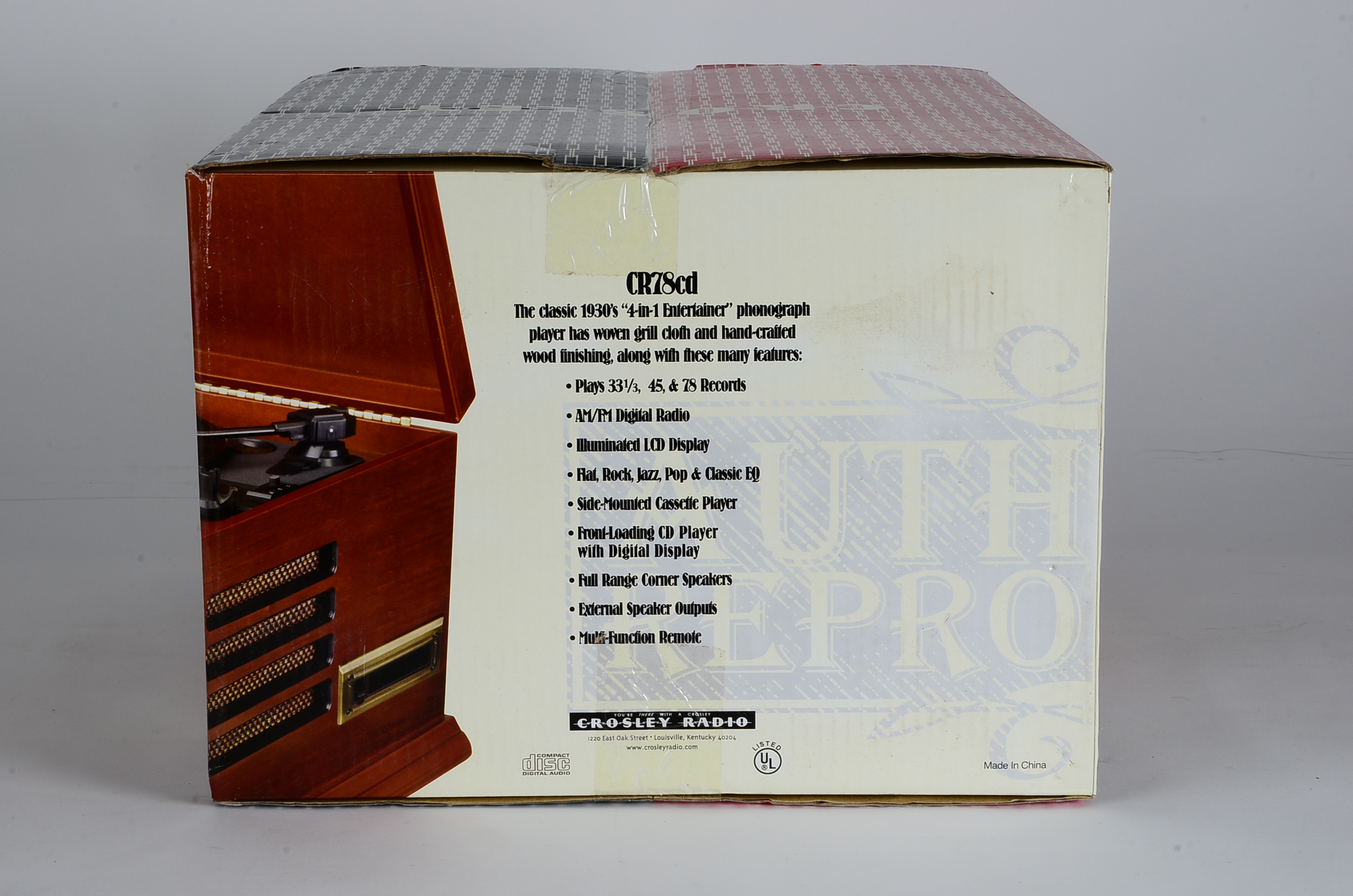 Reproduction Crosley 4 In 1 Entertainer Record Player, Stereo