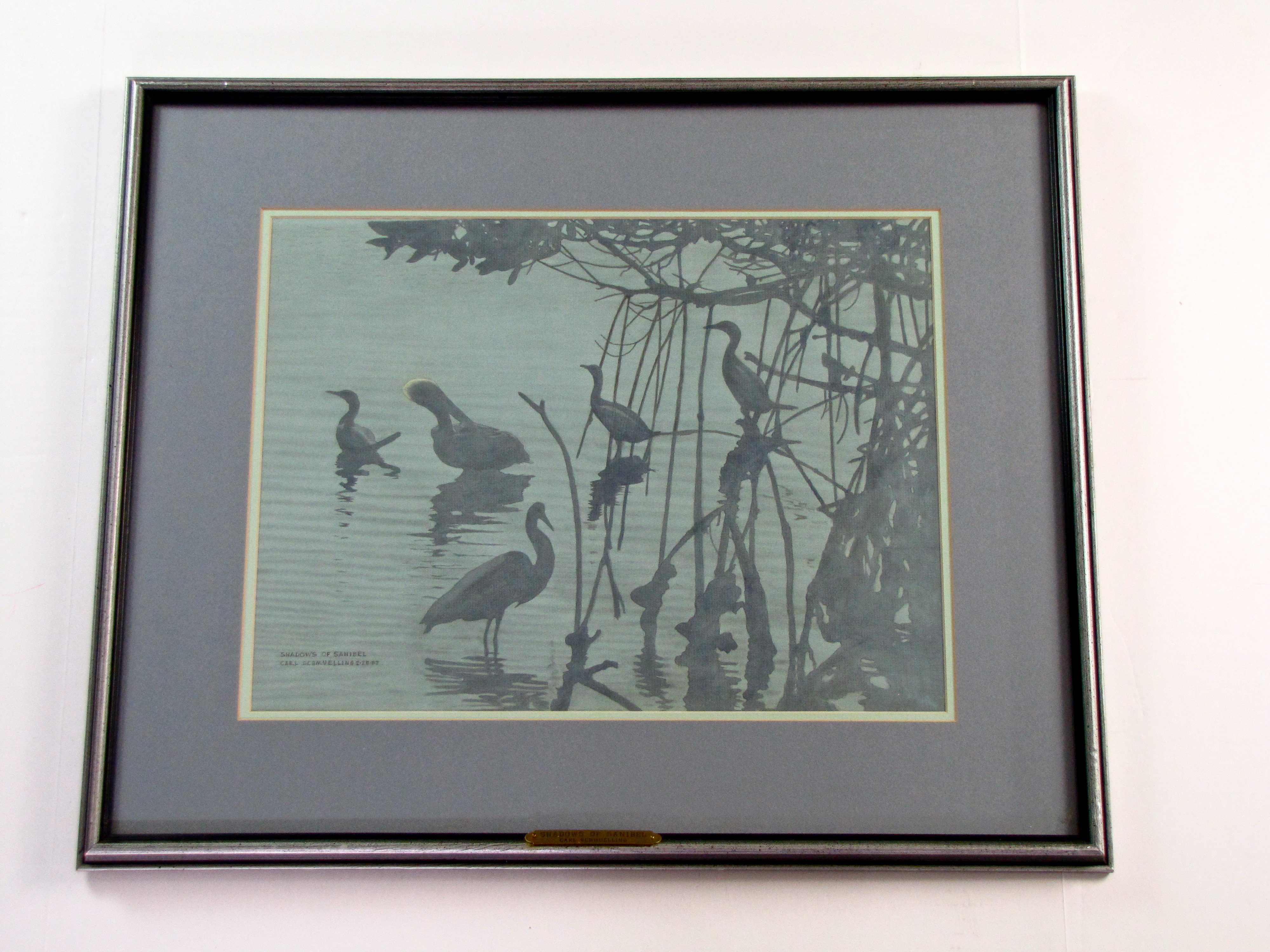 "Shadows of Sanibel” Original Watercolor by Carl Schmuelling