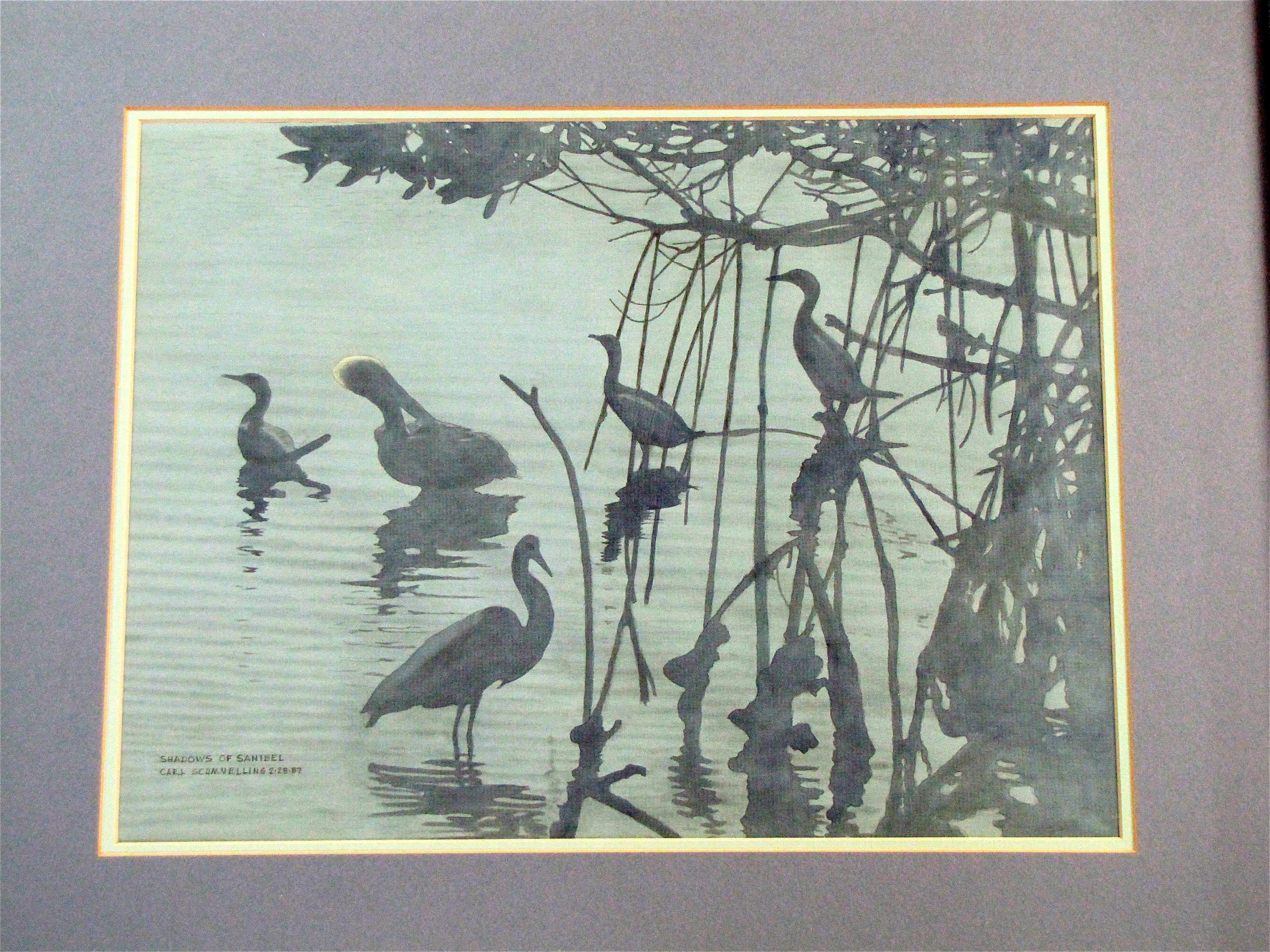 "Shadows of Sanibel” Original Watercolor by Carl Schmuelling