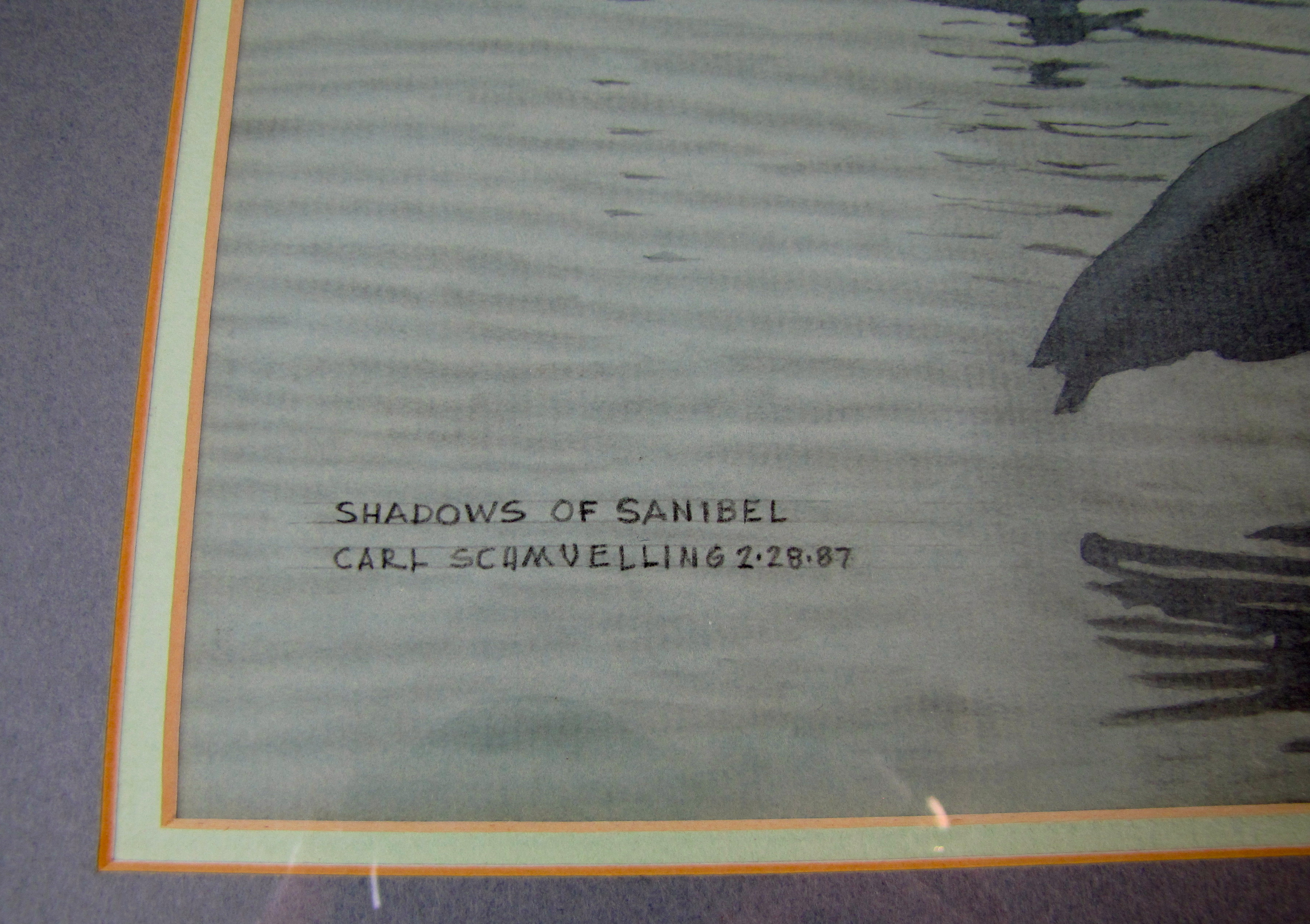 "Shadows of Sanibel” Original Watercolor by Carl Schmuelling