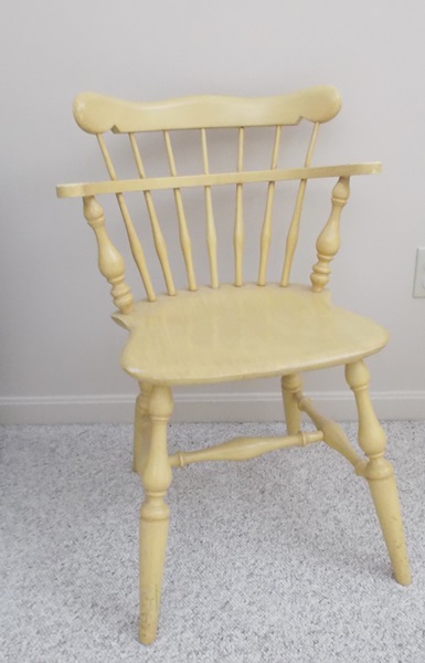 Ethan Allen Yellow Daffodil Heirloom Desk and Chair 