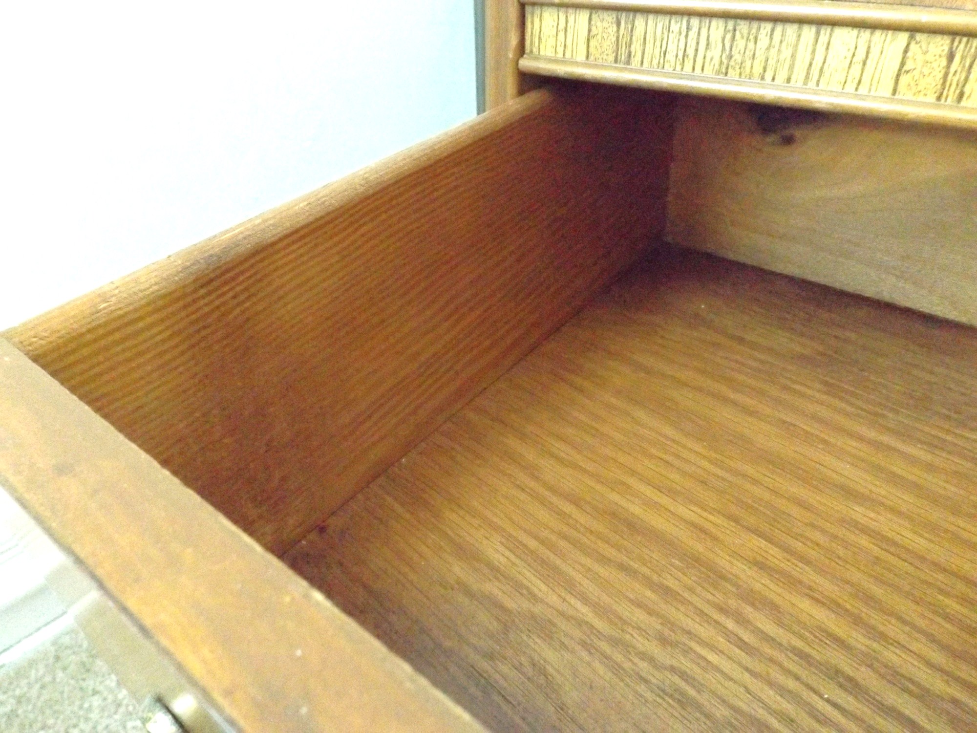 A Spectacular Art Deco Waterfall Vanity Dresser with Bench