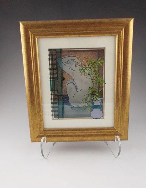 Layered Glass Nude Shadowbox Painting