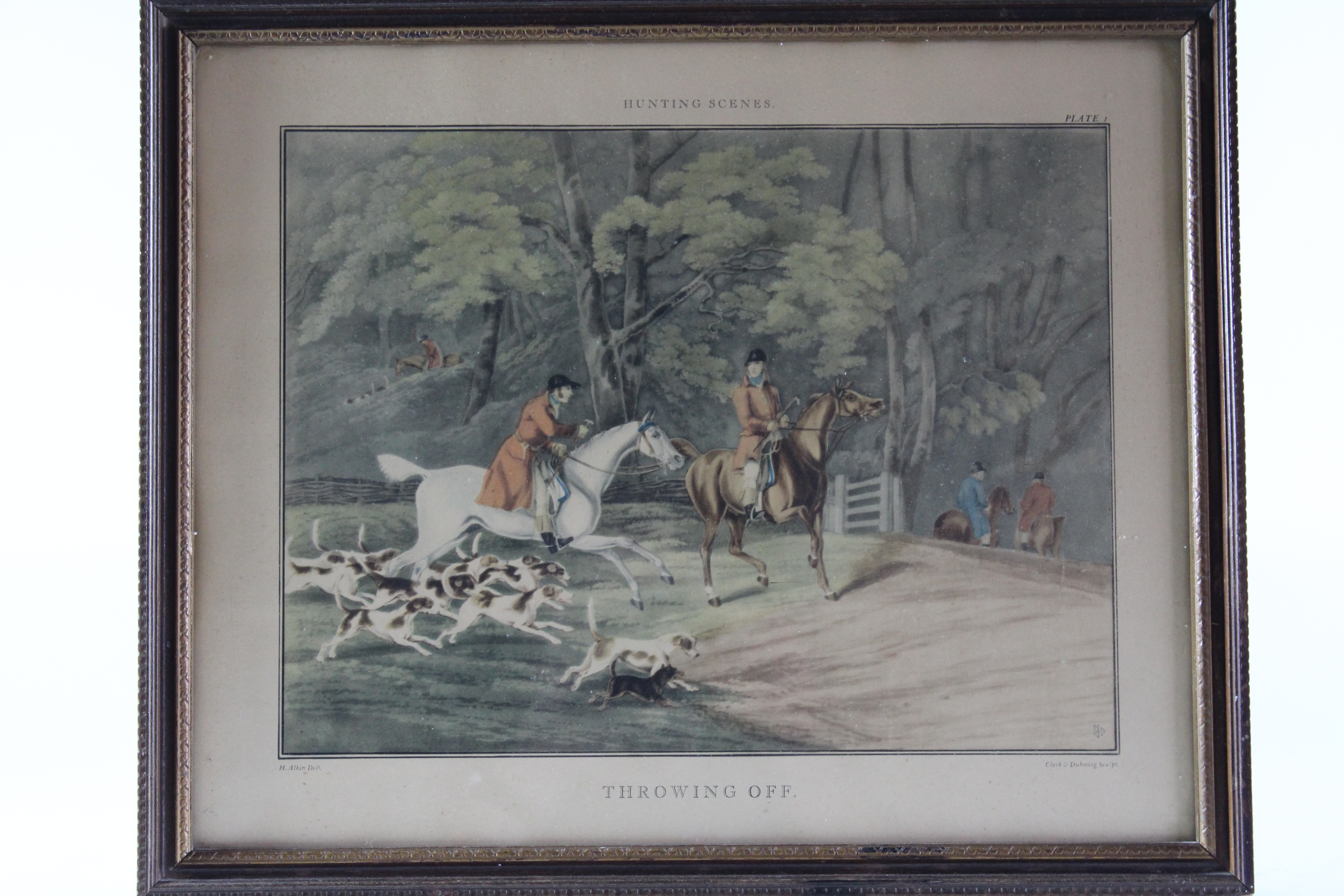 Hunting Scenes Vintage Print