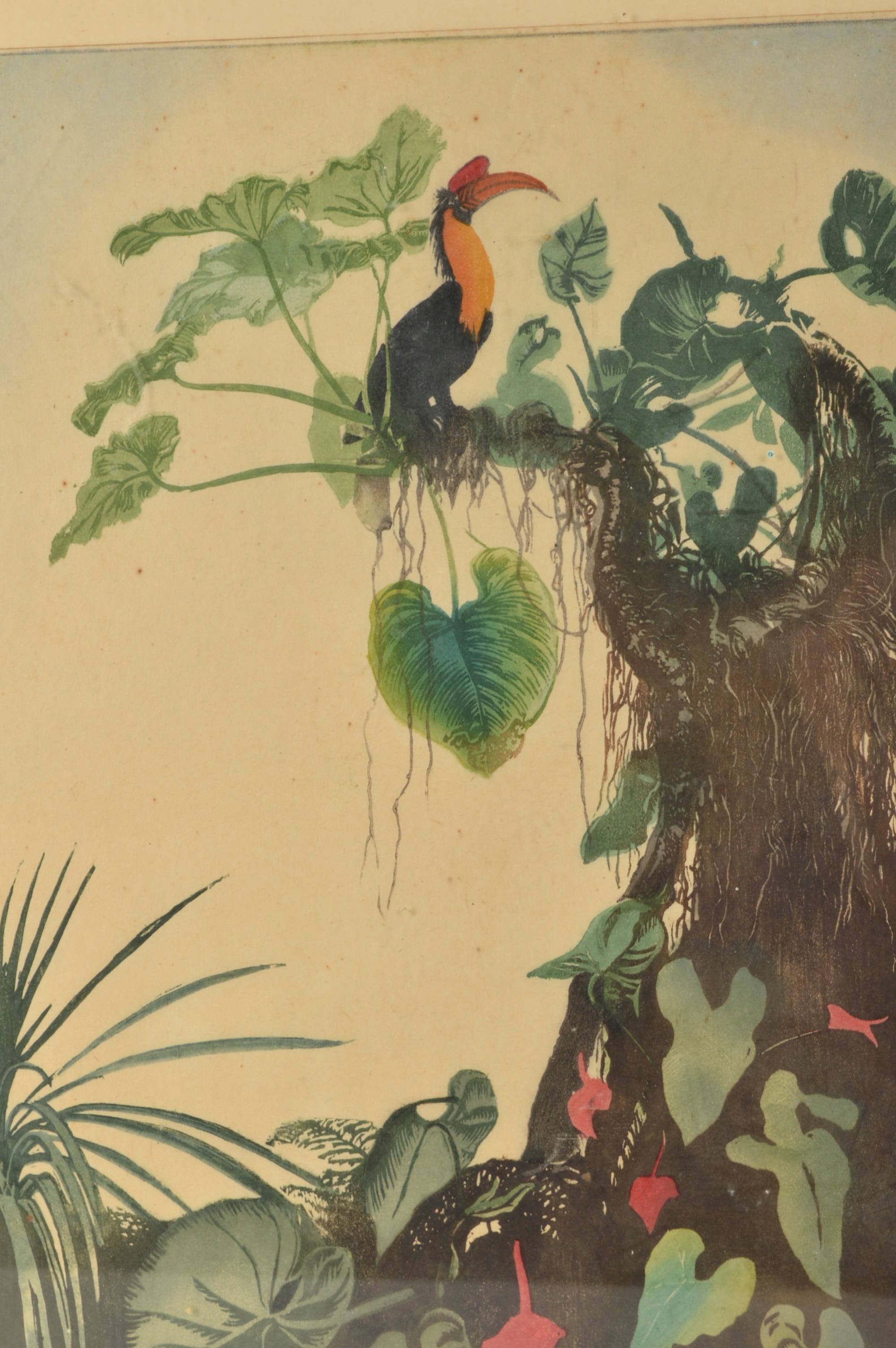 "Im Dschungel" Woodcut by Artist Leo Frank