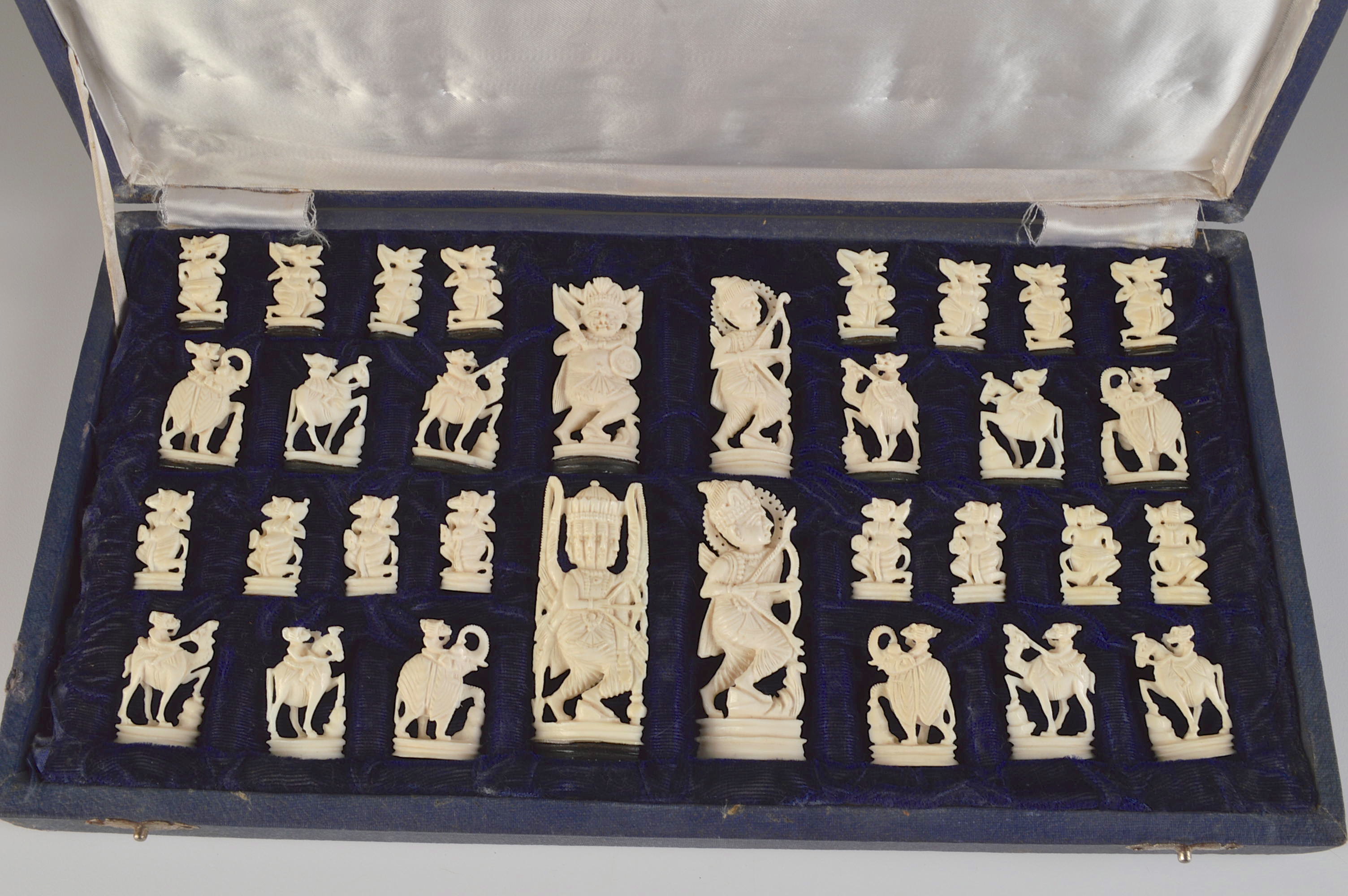 Hand-Carved Thai Ivory Chess Set