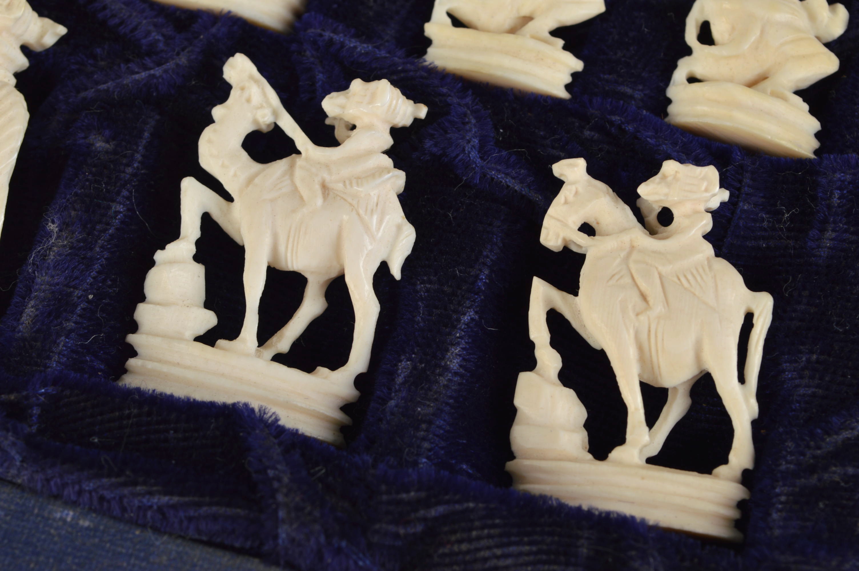 Hand-Carved Thai Ivory Chess Set