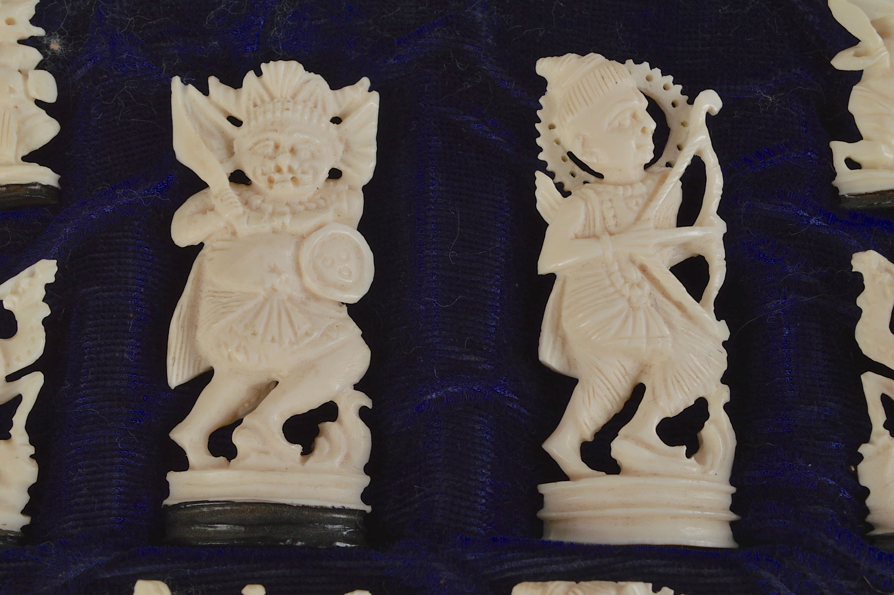 Hand-Carved Thai Ivory Chess Set