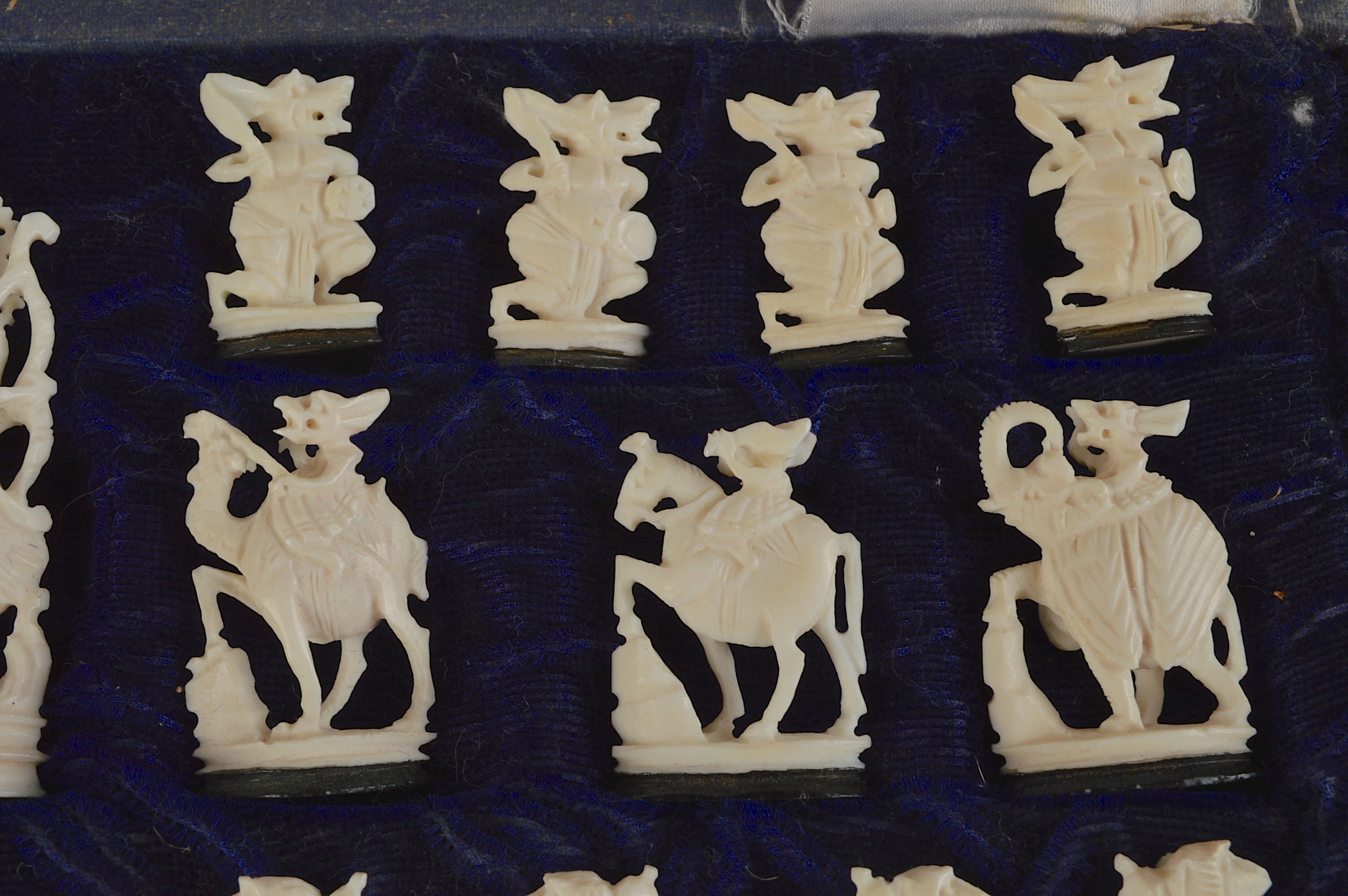 Hand-Carved Thai Ivory Chess Set