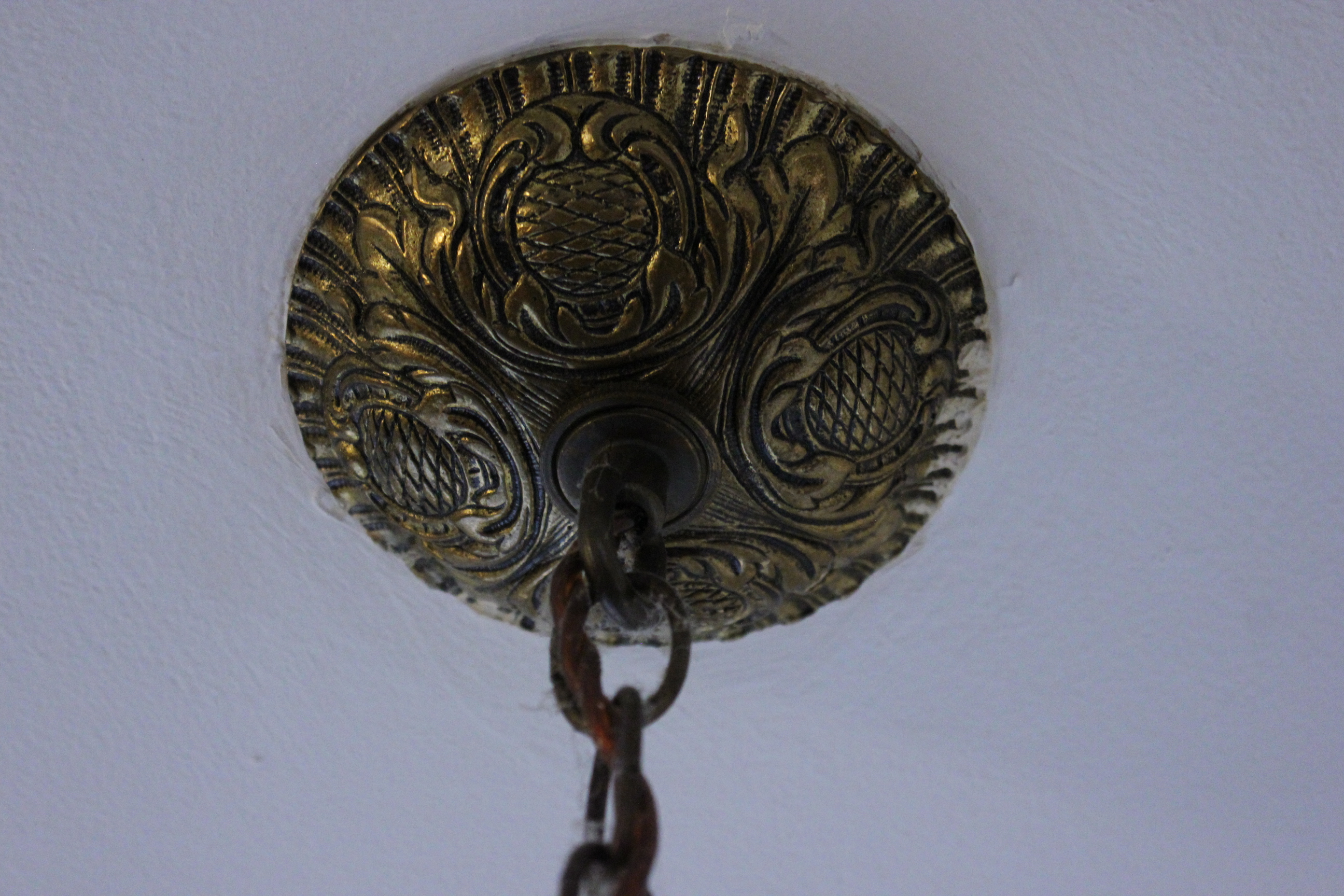 Victorian Era Converted Hanging Oil Lamp 