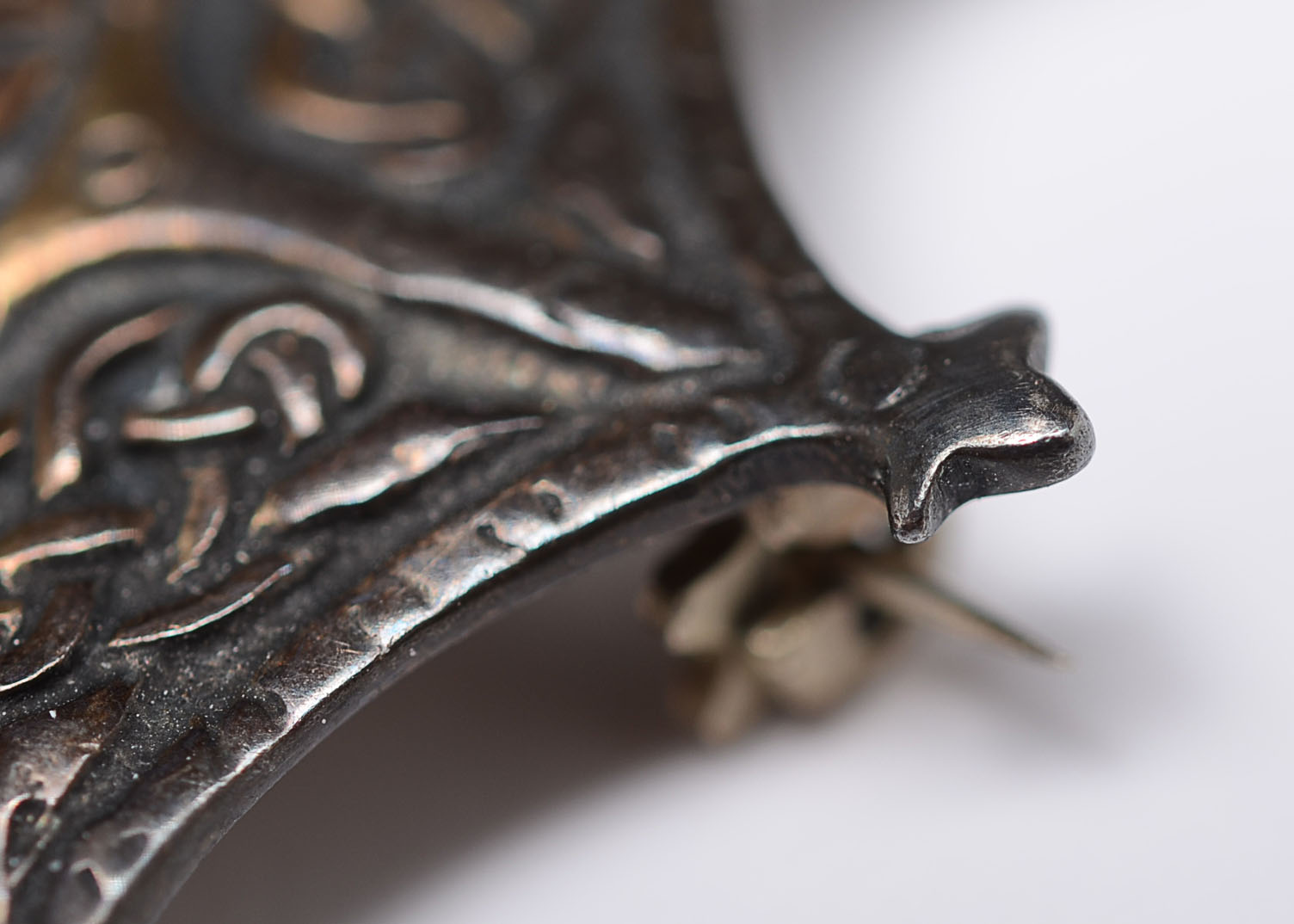 Circa 1950 Iain McCormick Iona Scottish Sterling Silver Shield Brooch