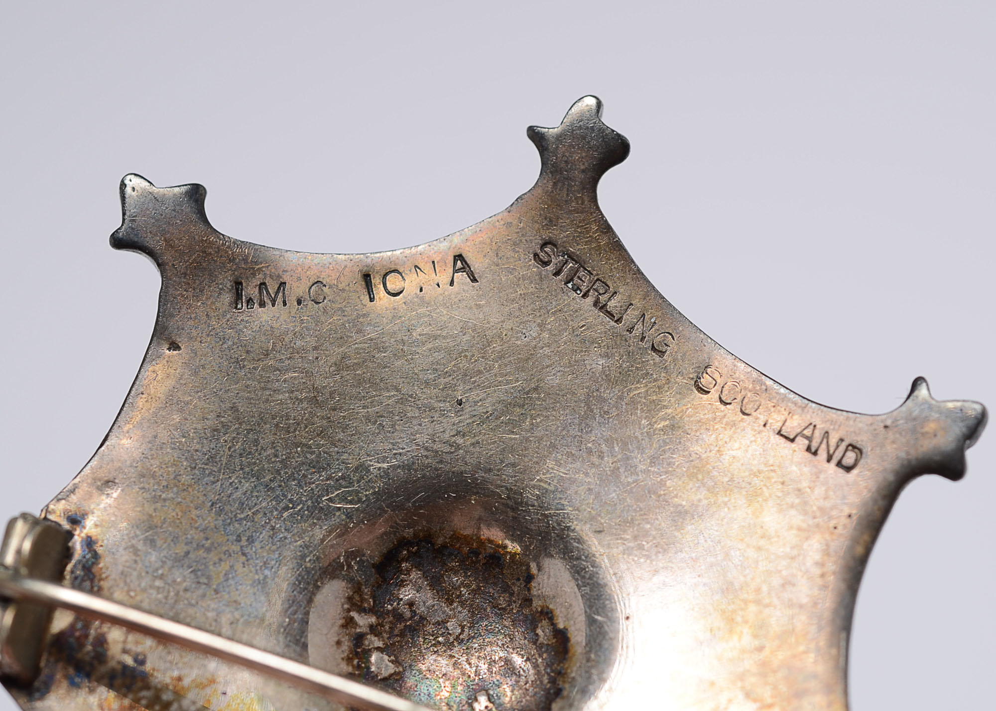 Circa 1950 Iain McCormick Iona Scottish Sterling Silver Shield Brooch