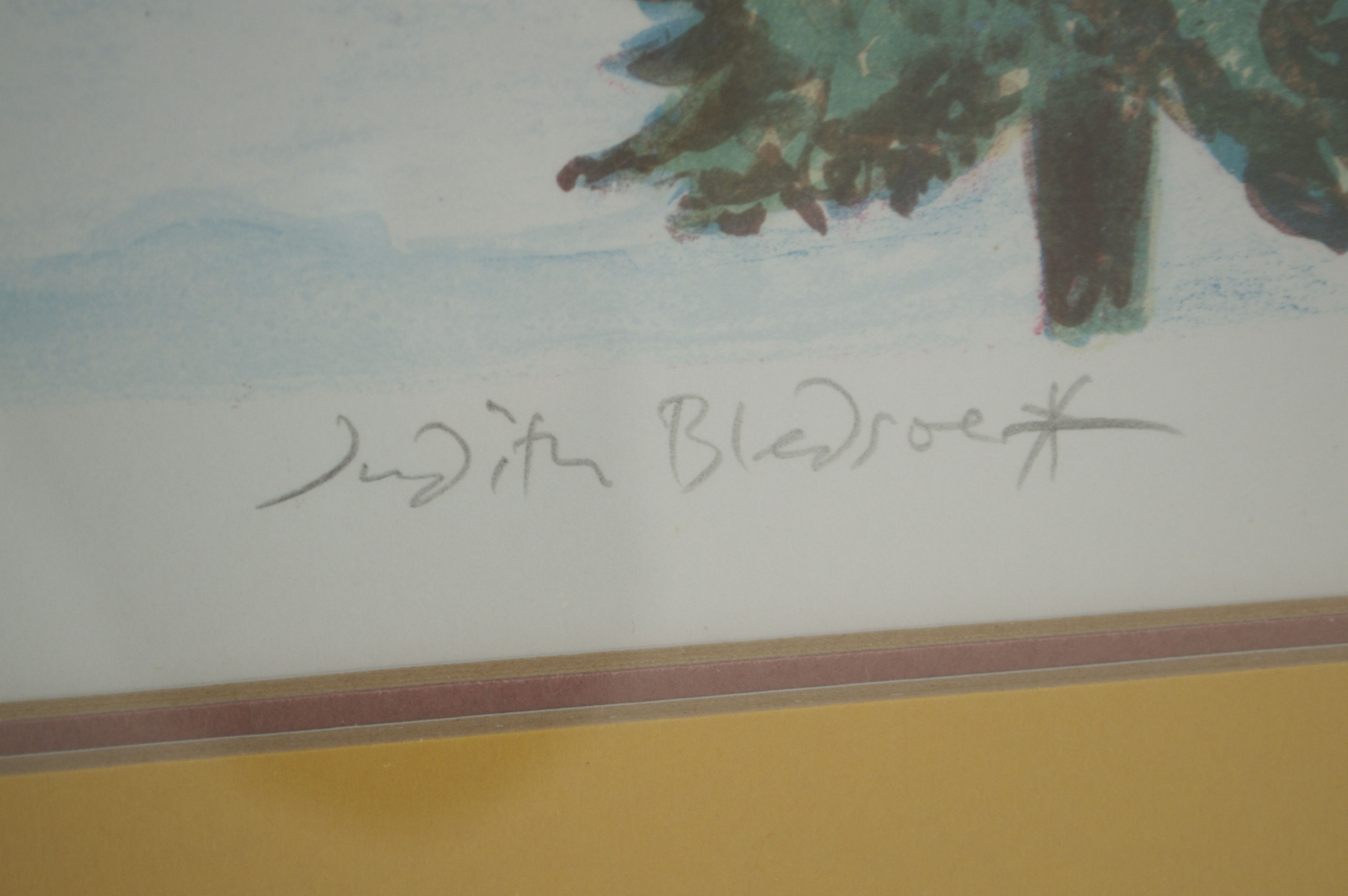 Signed and Numbered Judith Bledsoe "Winter in the Park" Print