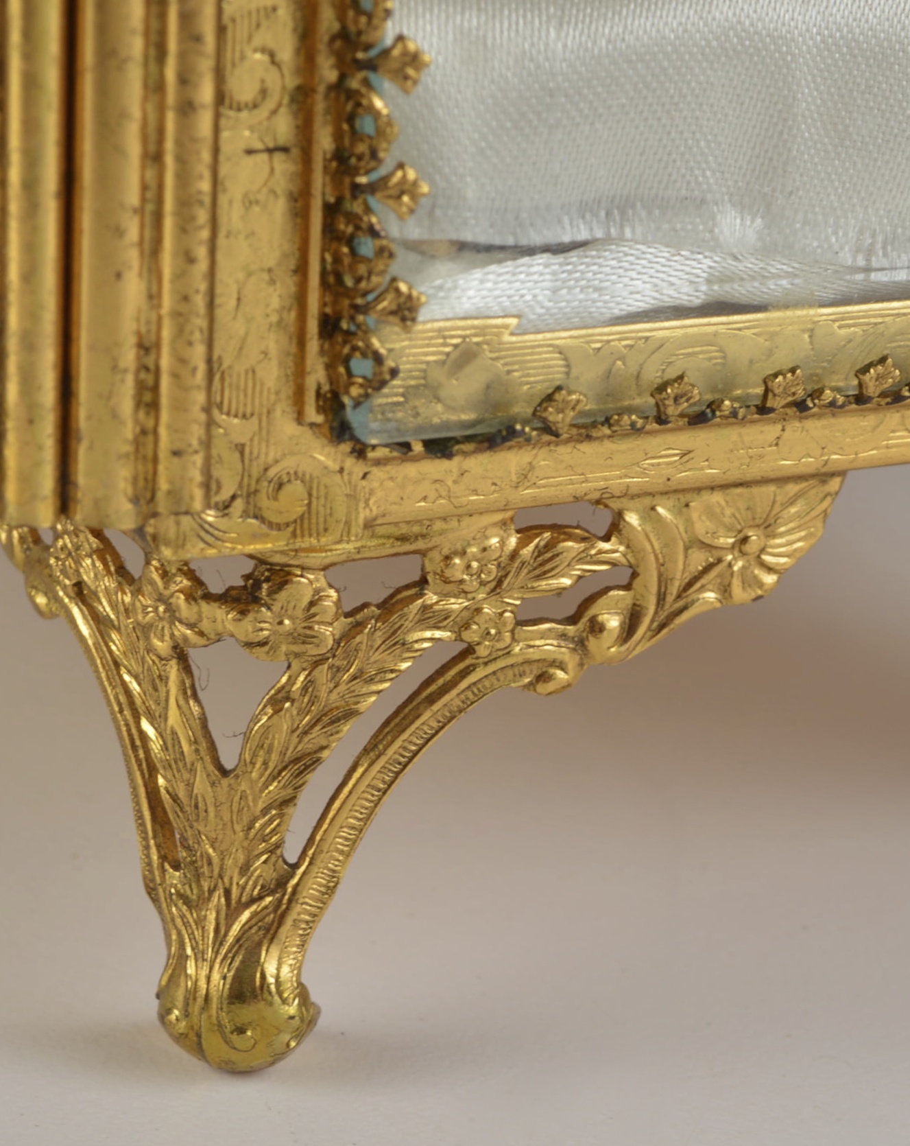 Asian Doll in Beautiful Beveled Glass Display Case