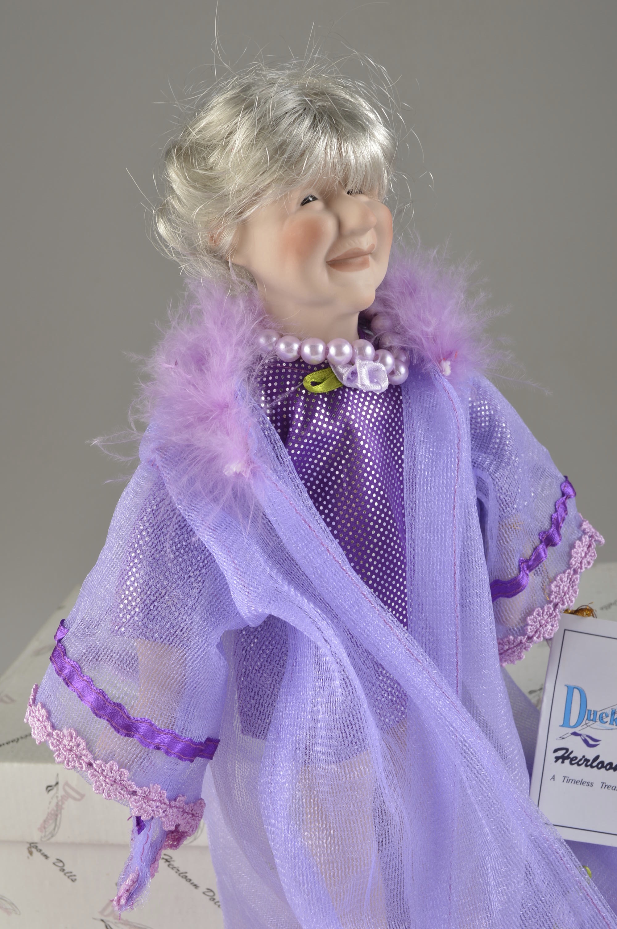 Heirloom Dolls Duck House "Red Hat Gramy" Doll