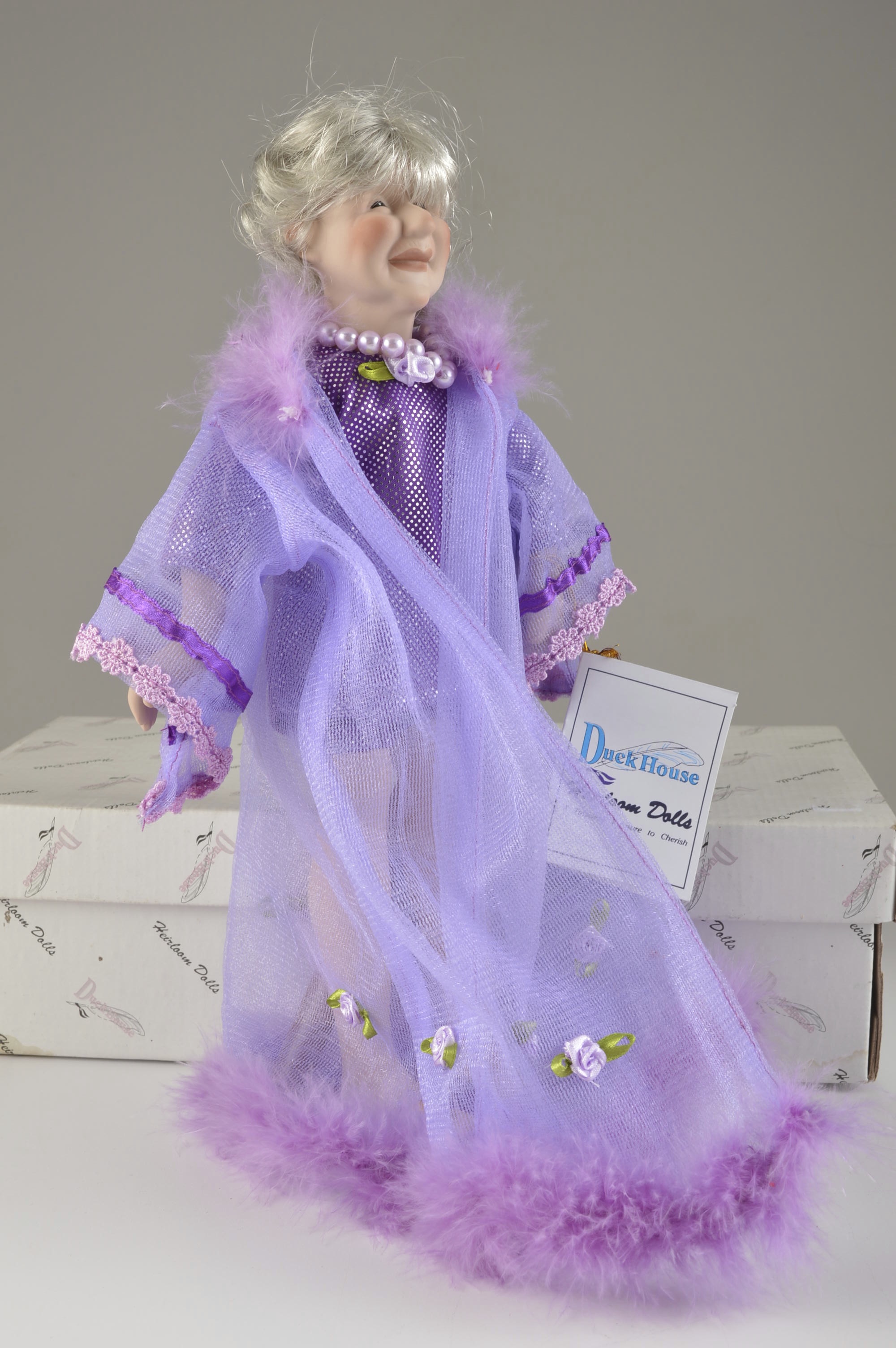 Heirloom Dolls Duck House "Red Hat Gramy" Doll