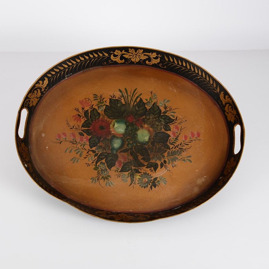 Hand-Painted Tole Tray