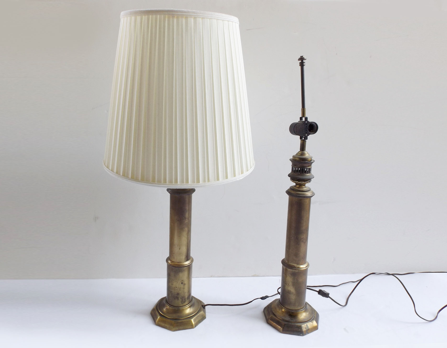 Pair of Vintage Brass Lamps